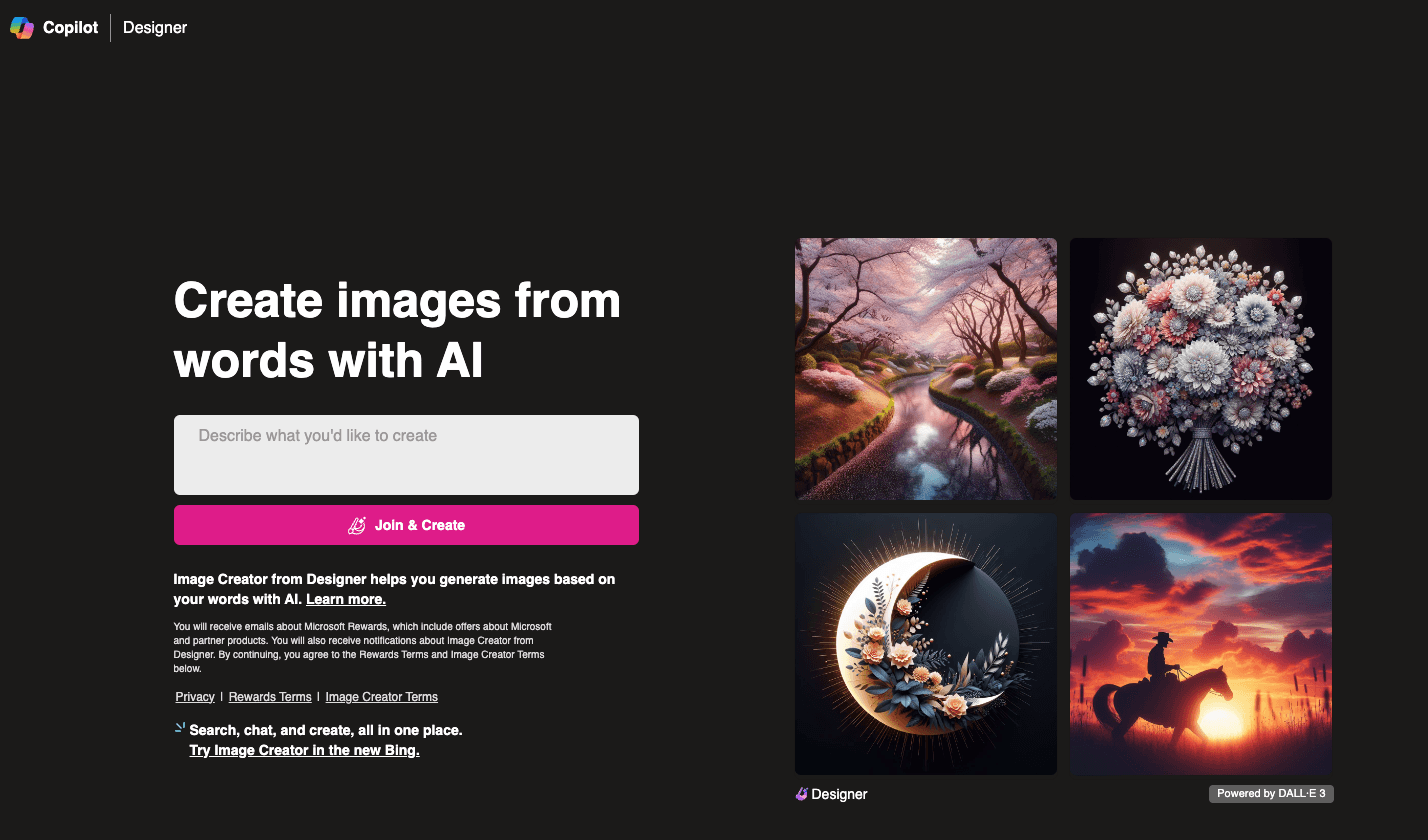 Bing starter image