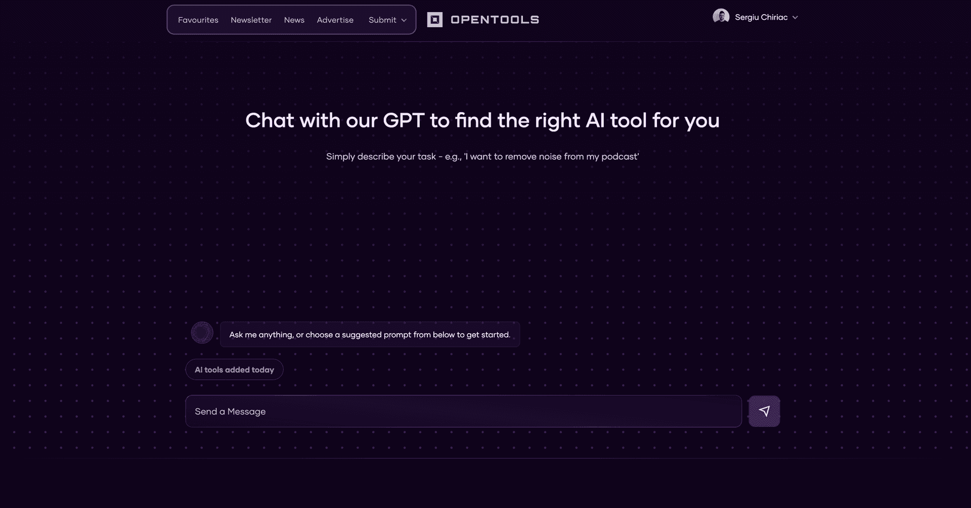Open Tools landing page