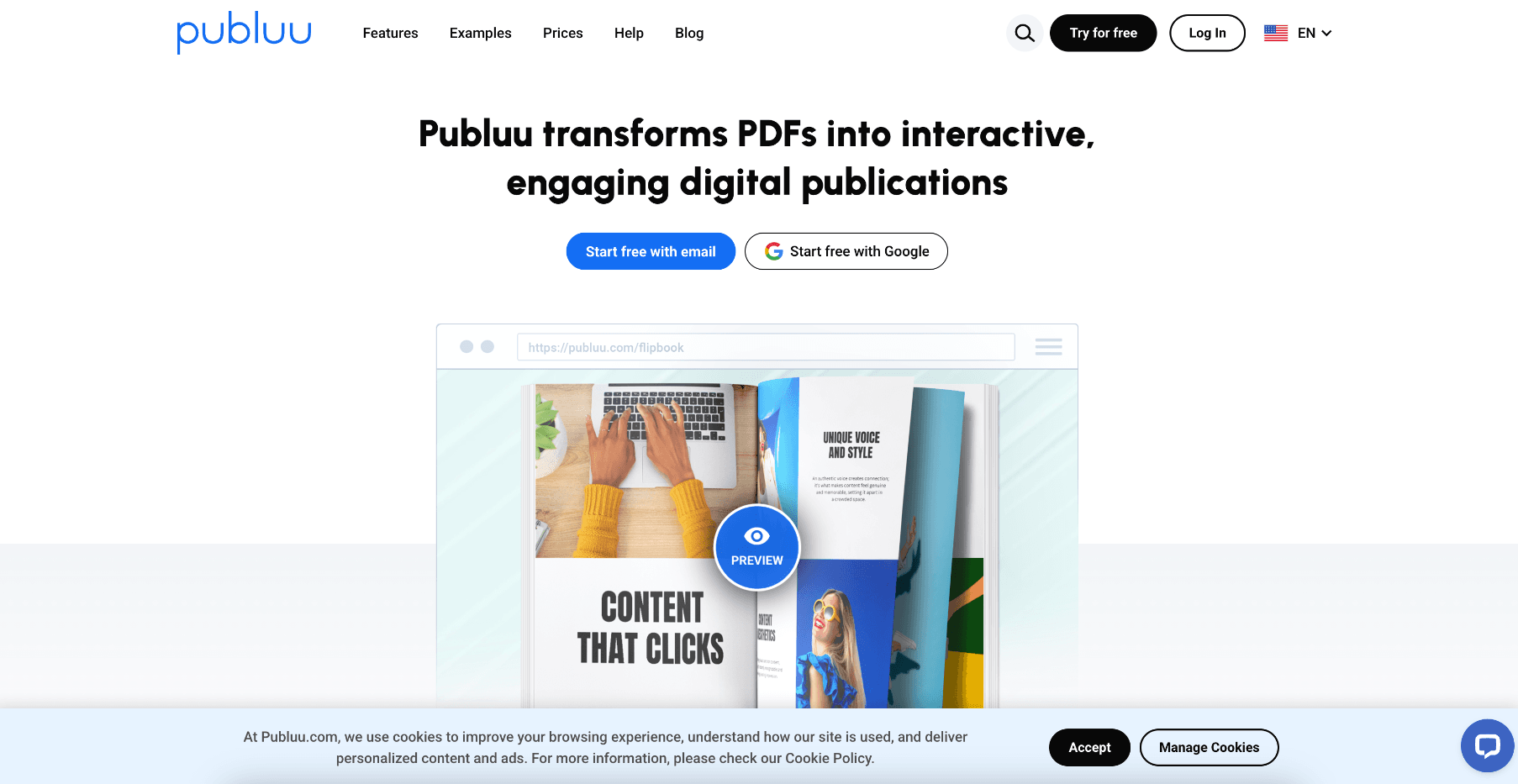 Publuu interface screenshot