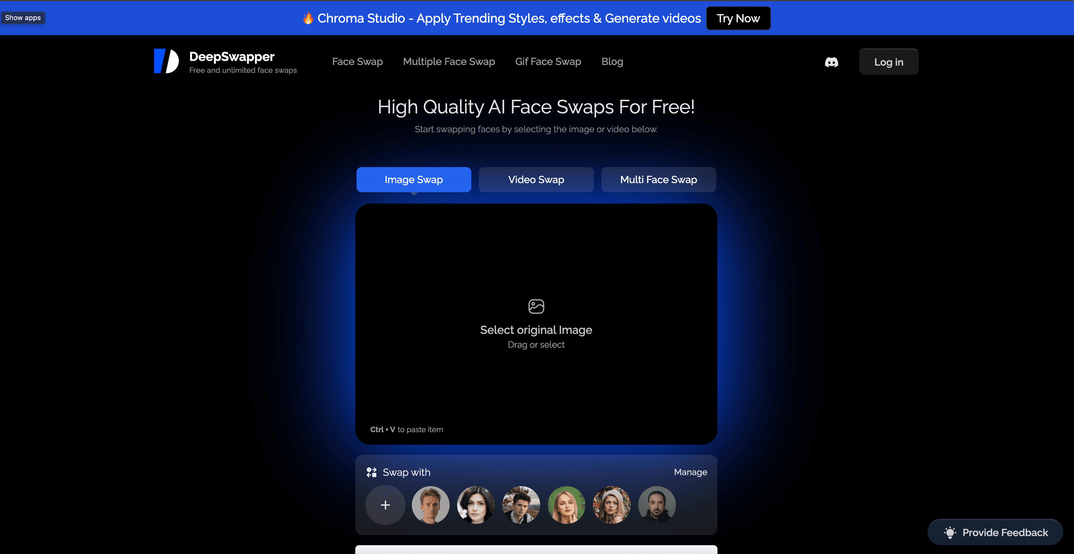 Deep Swapper interface screenshot