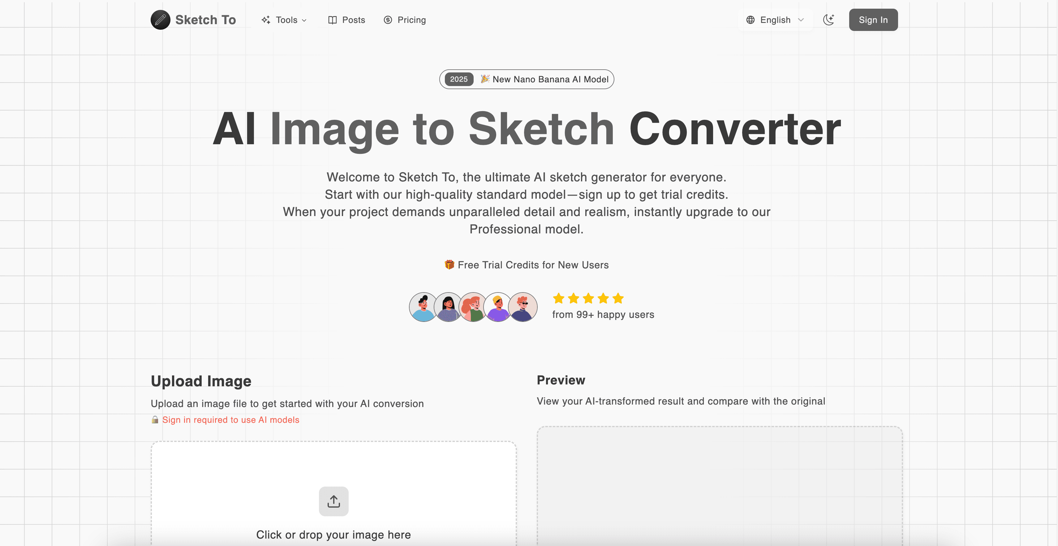Sketch To interface screenshot