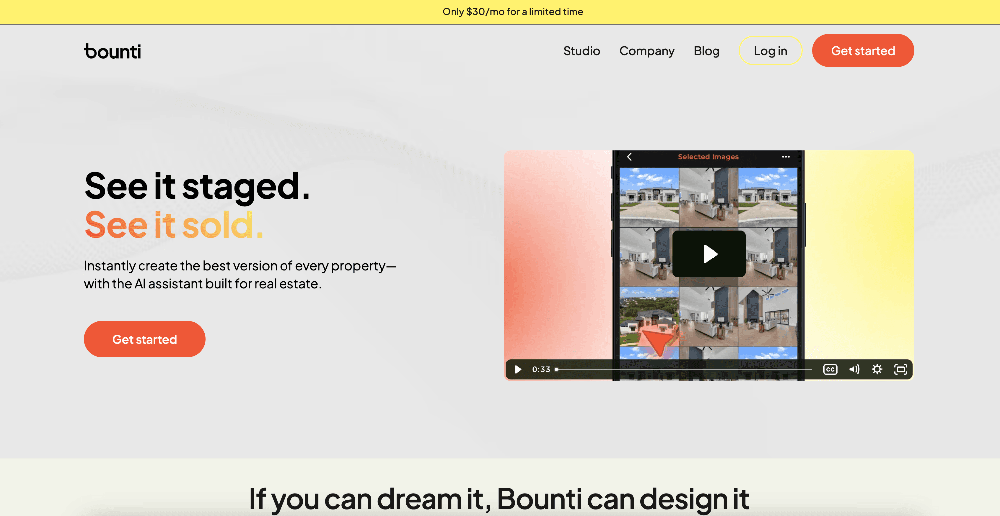 Bounti interface screenshot
