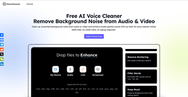Free AI Voice Cleaner Online thumbnail