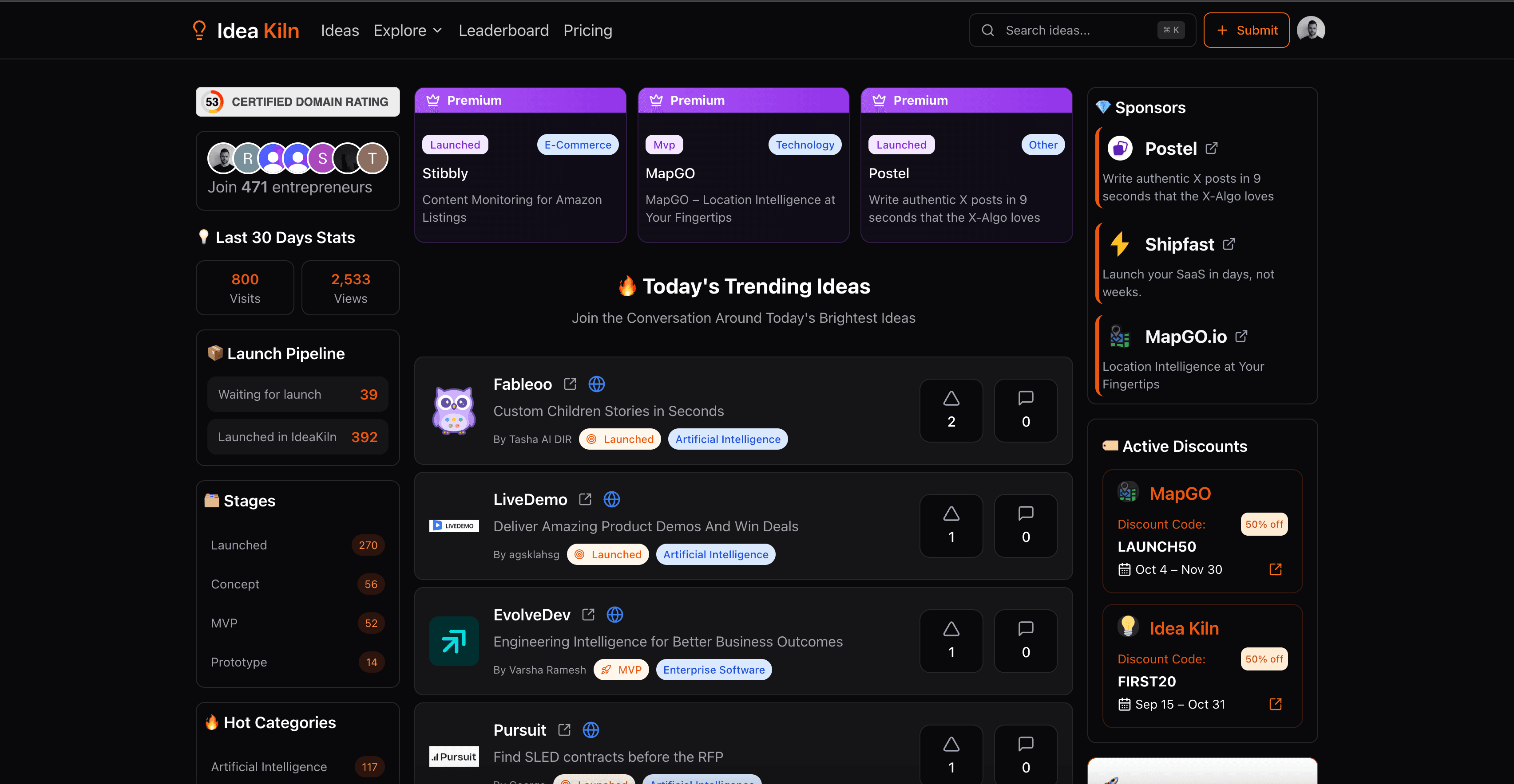 Idea Kiln interface screenshot