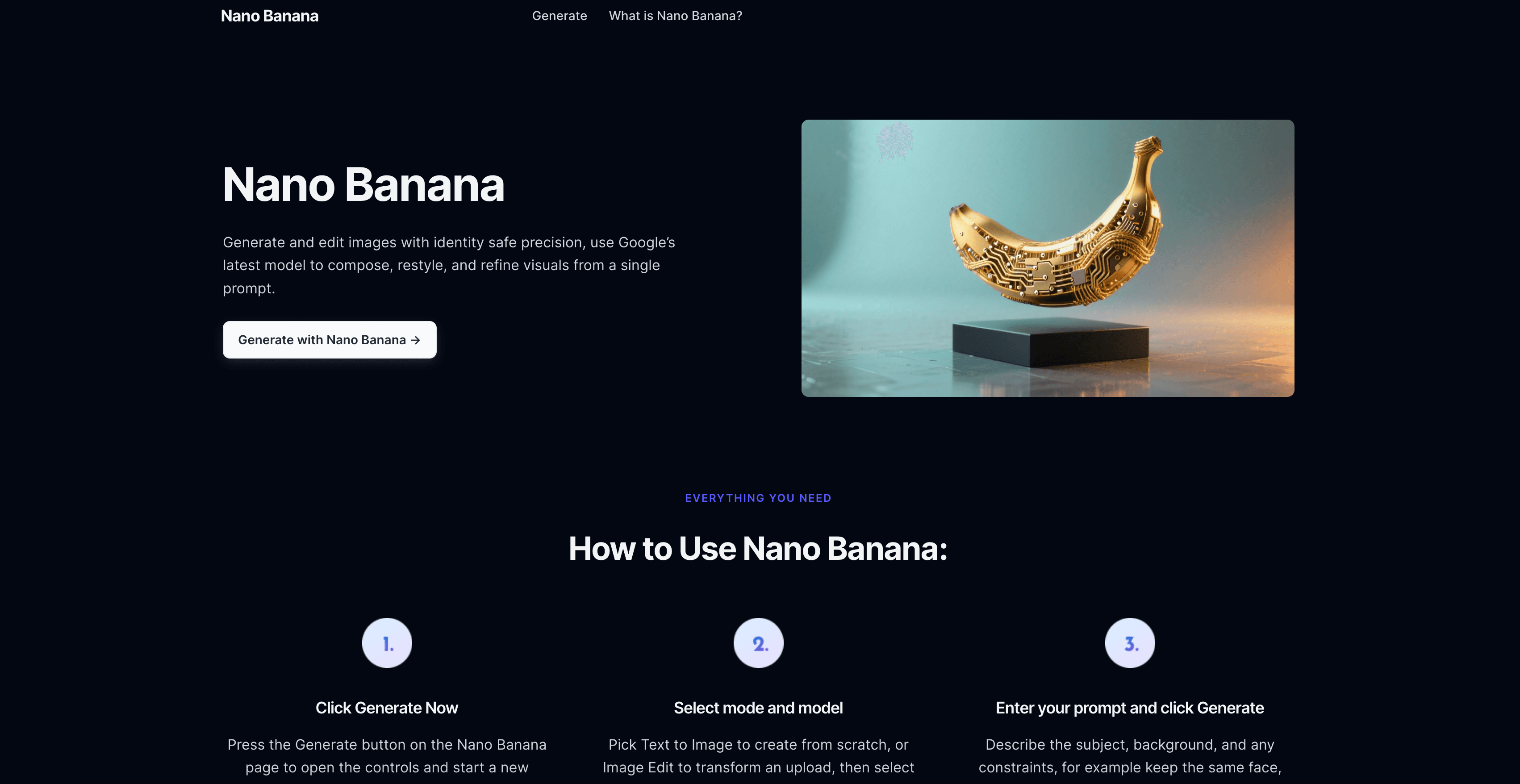 Nano Banana AI interface screenshot