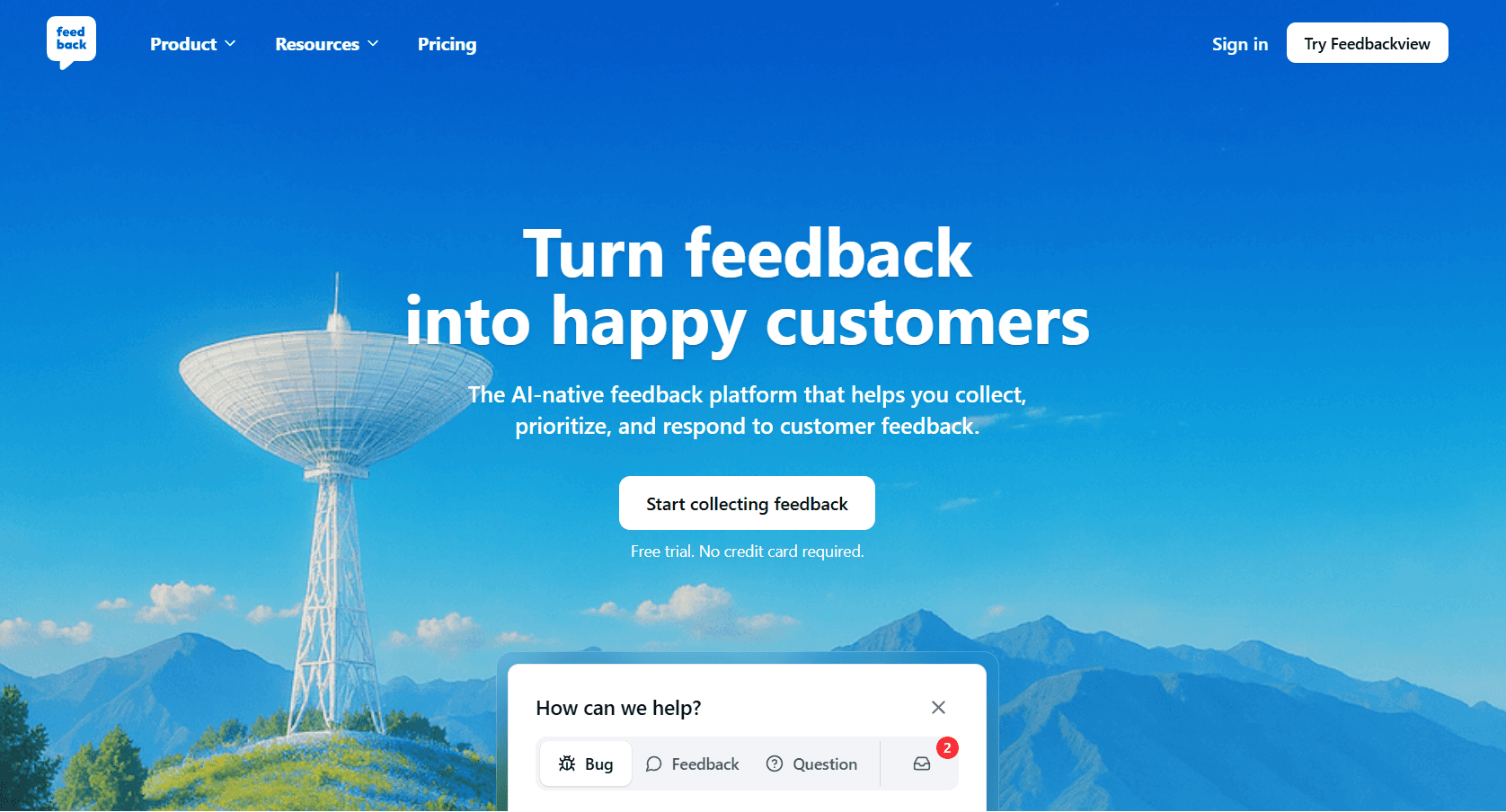 Feedbackview interface screenshot