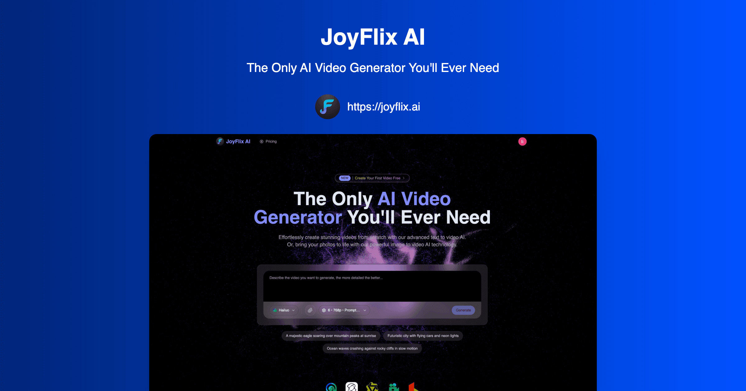 JoyFlix AI interface screenshot