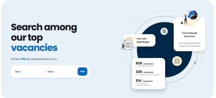 Topvacaturebank interface screenshot