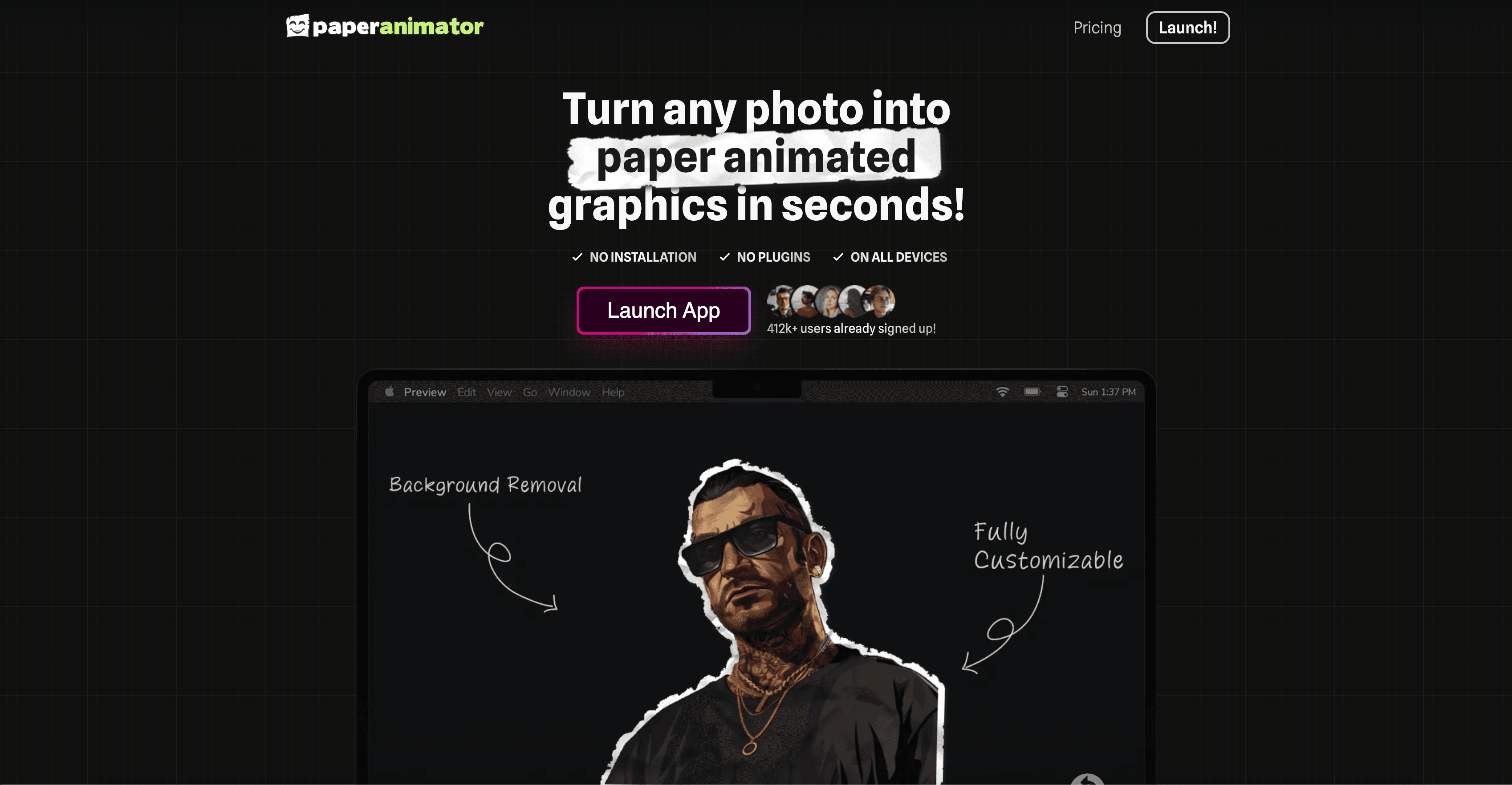 PaperAnimator interface screenshot