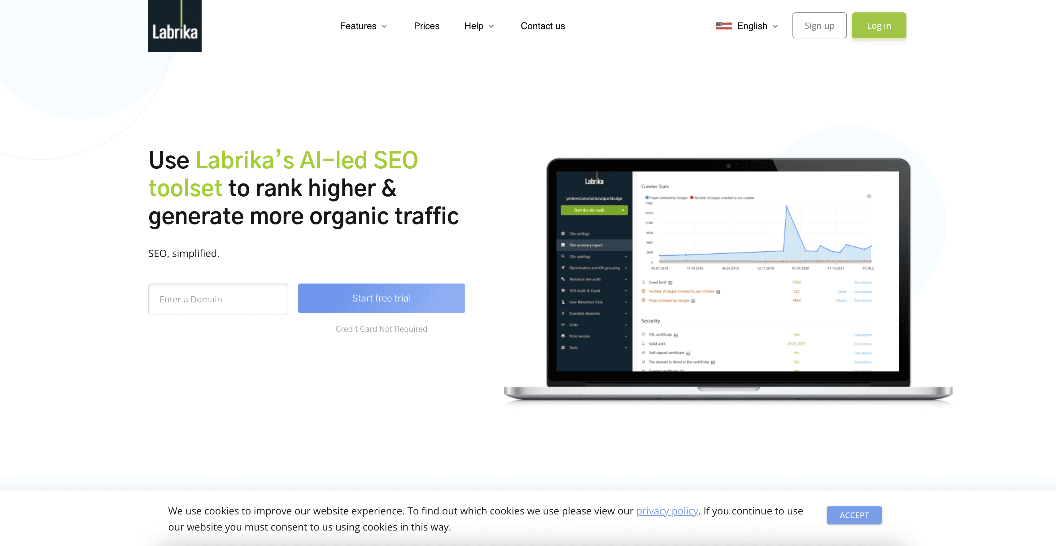 Labrika interface screenshot