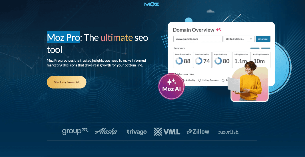 Moz Pro interface screenshot