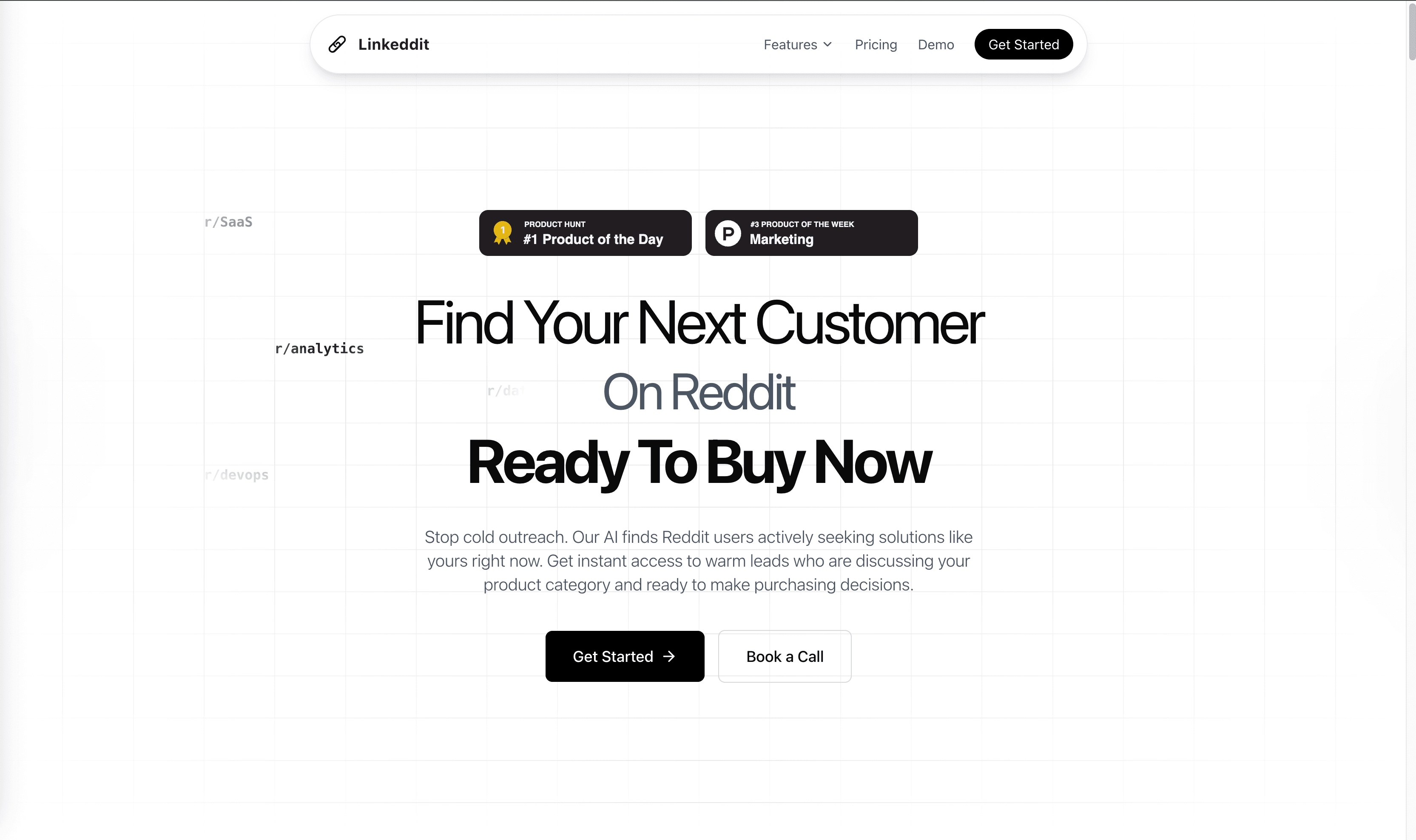 Linkeddit interface screenshot