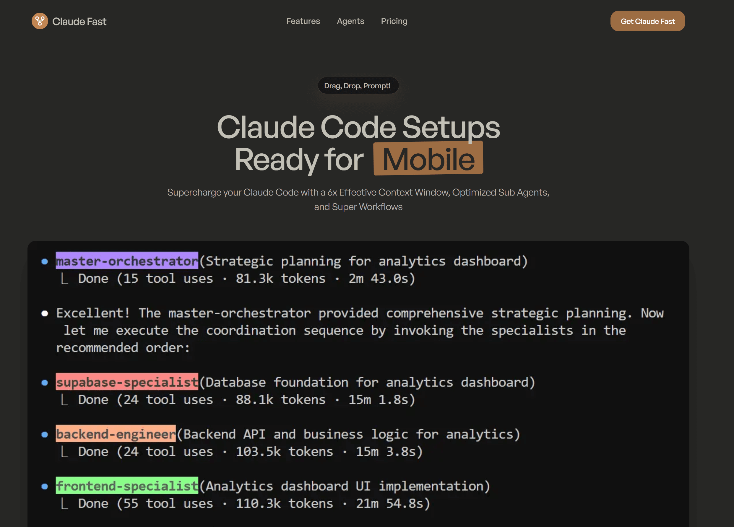Claude Fast interface screenshot