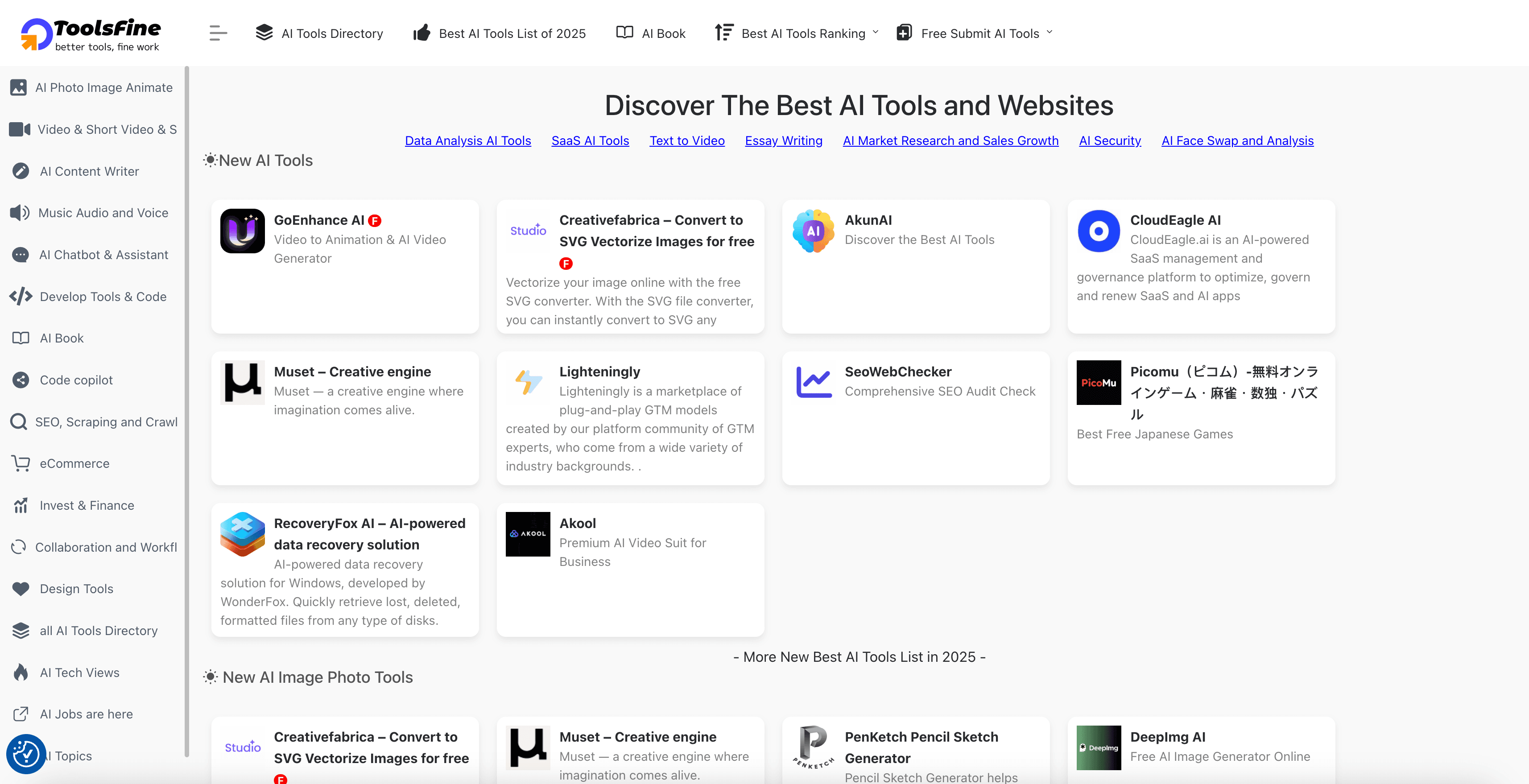 ToolsFine website preview