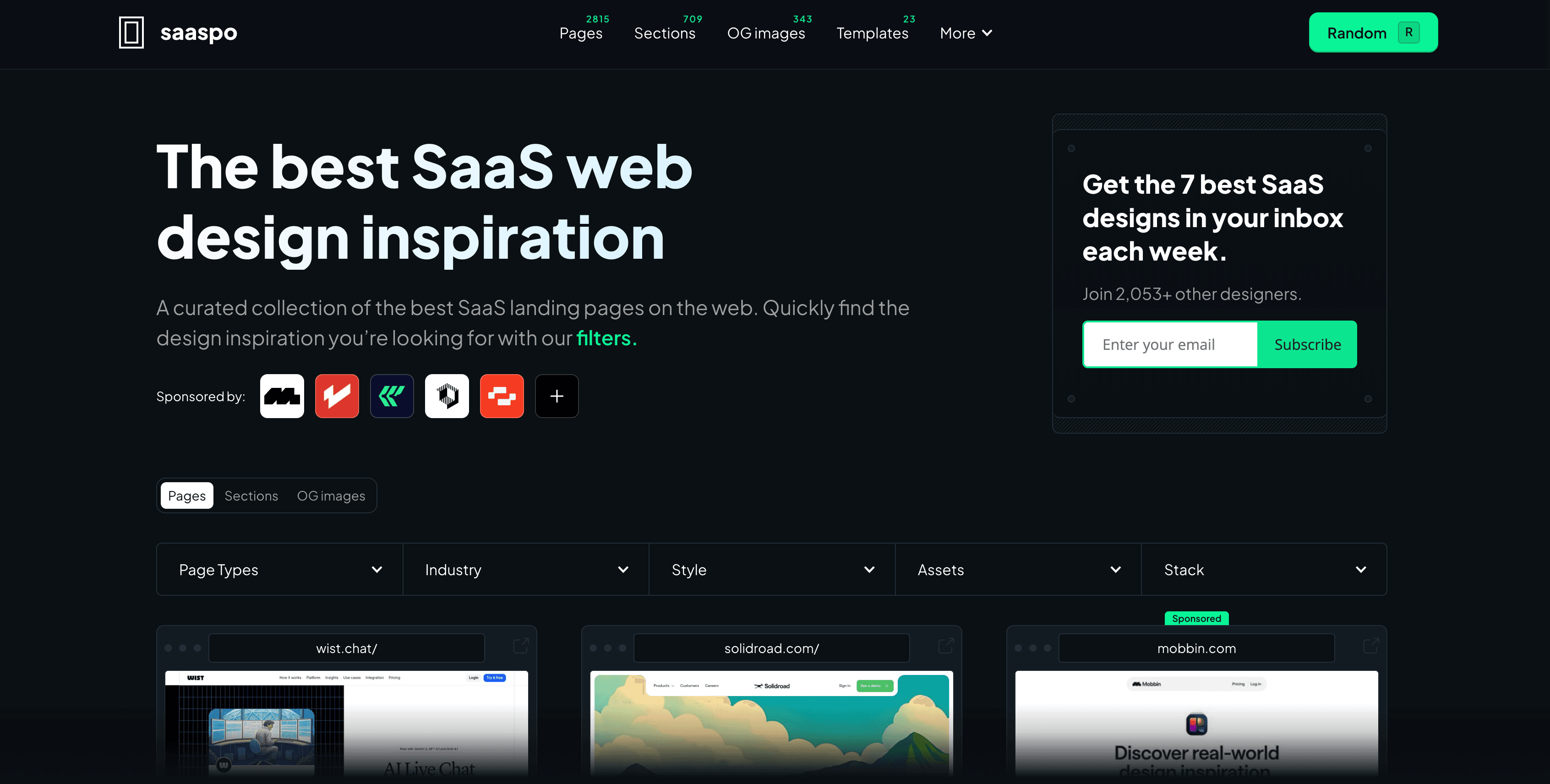 Saas Po website preview