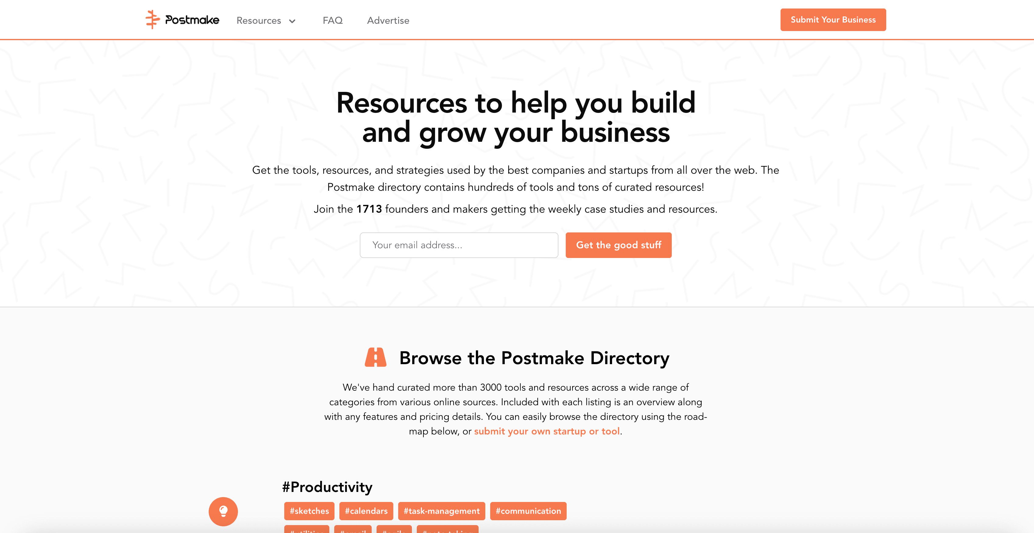Post Make website preview