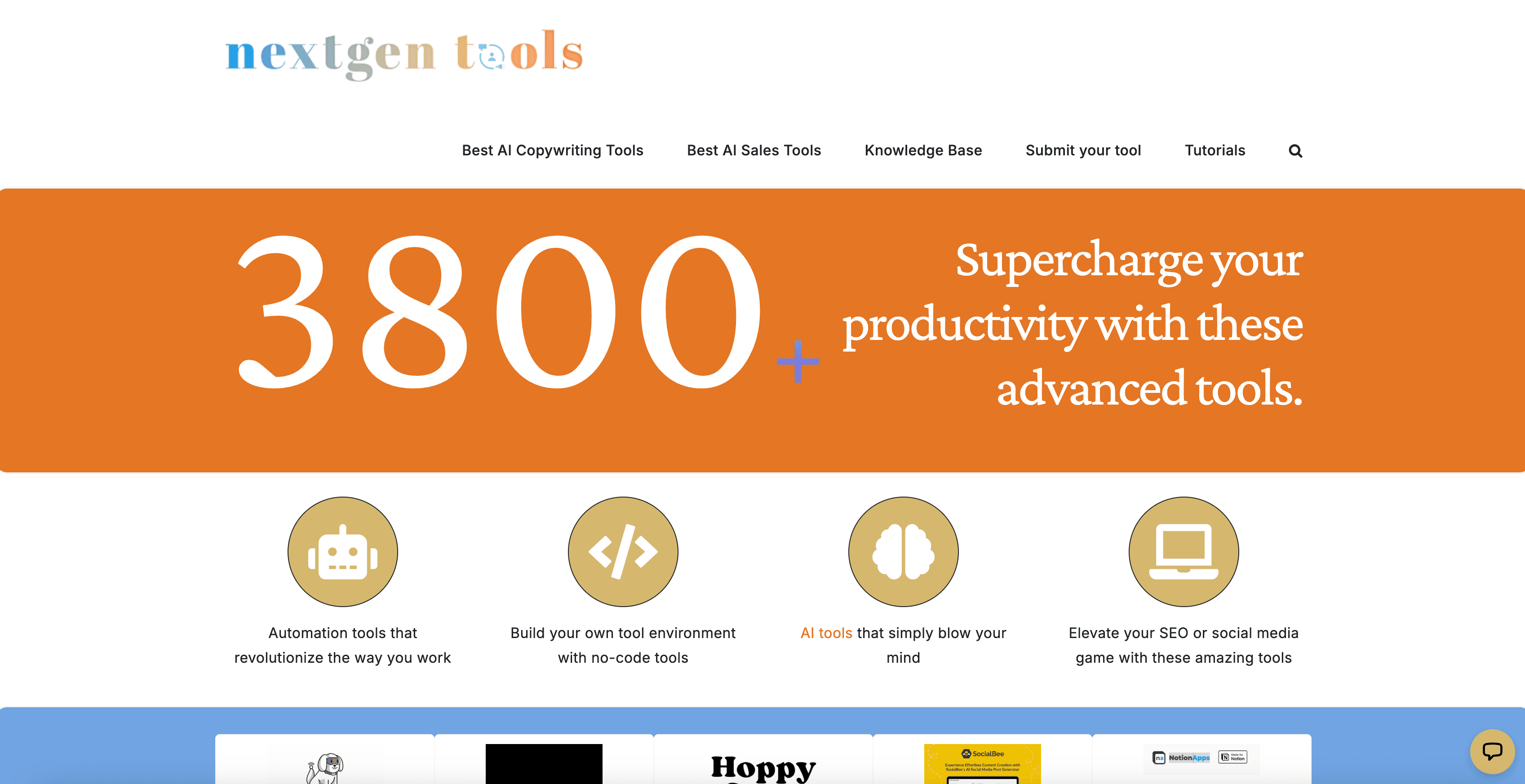 Next Gen Tools website preview