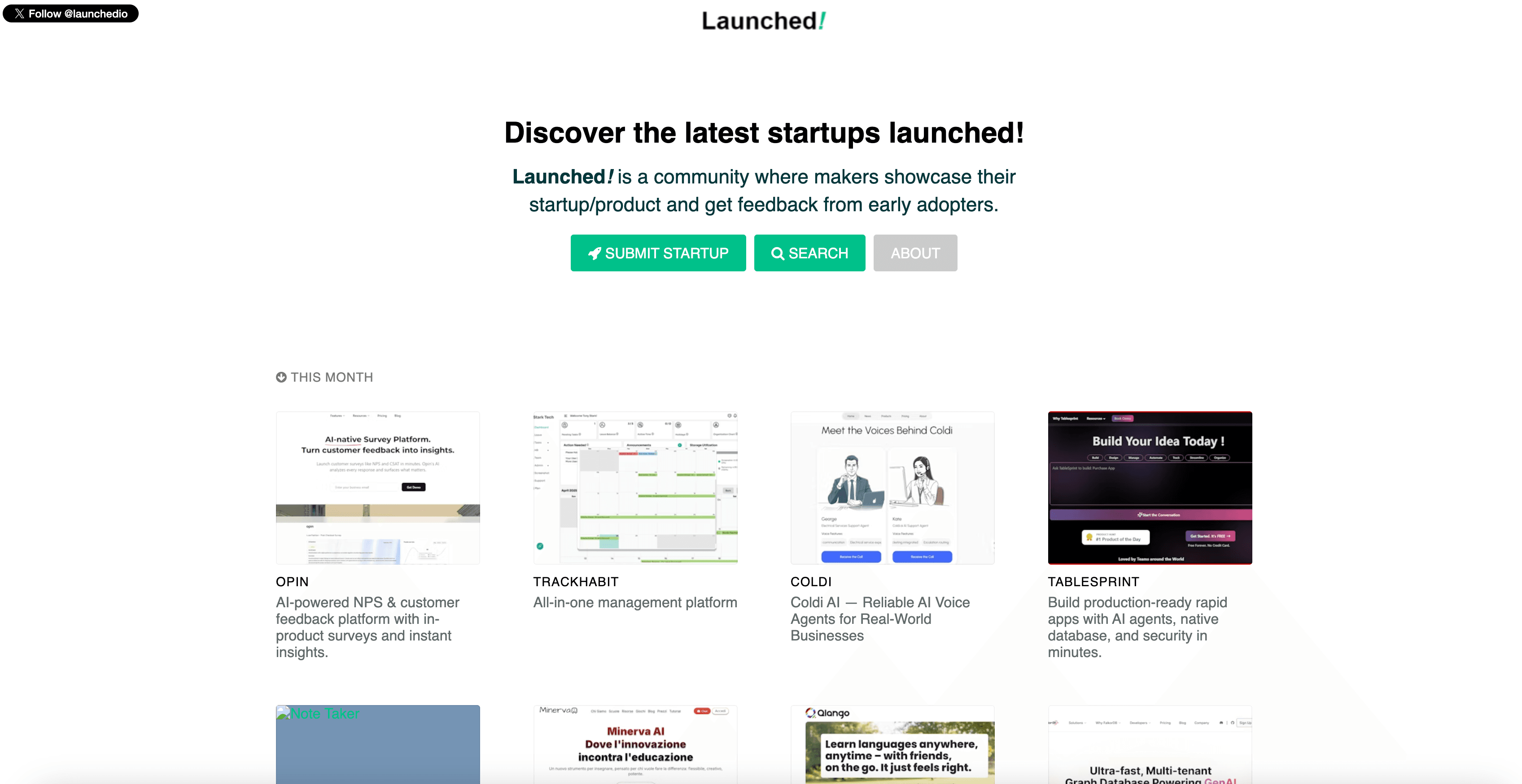 Launched website preview