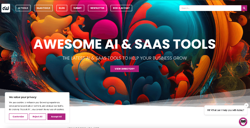 Apps and Websites website preview