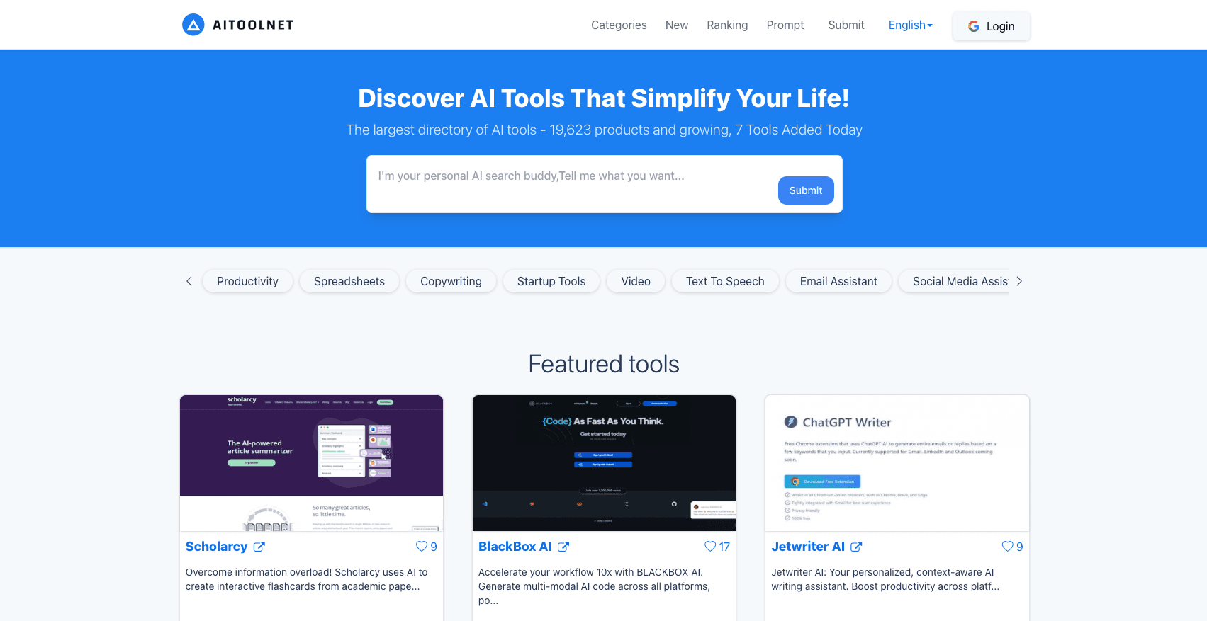 AI Tool NET website preview