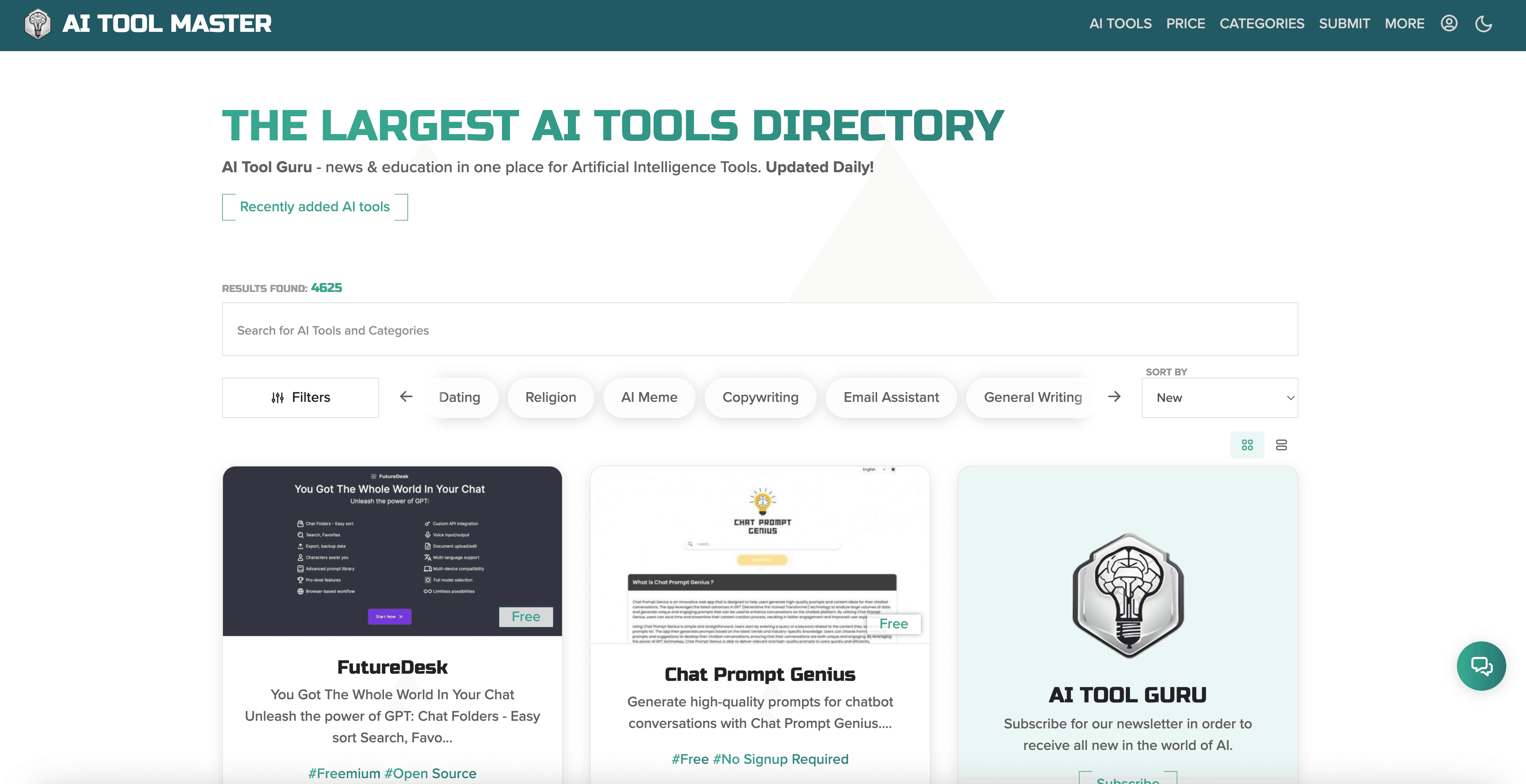 AI Tool guru website preview
