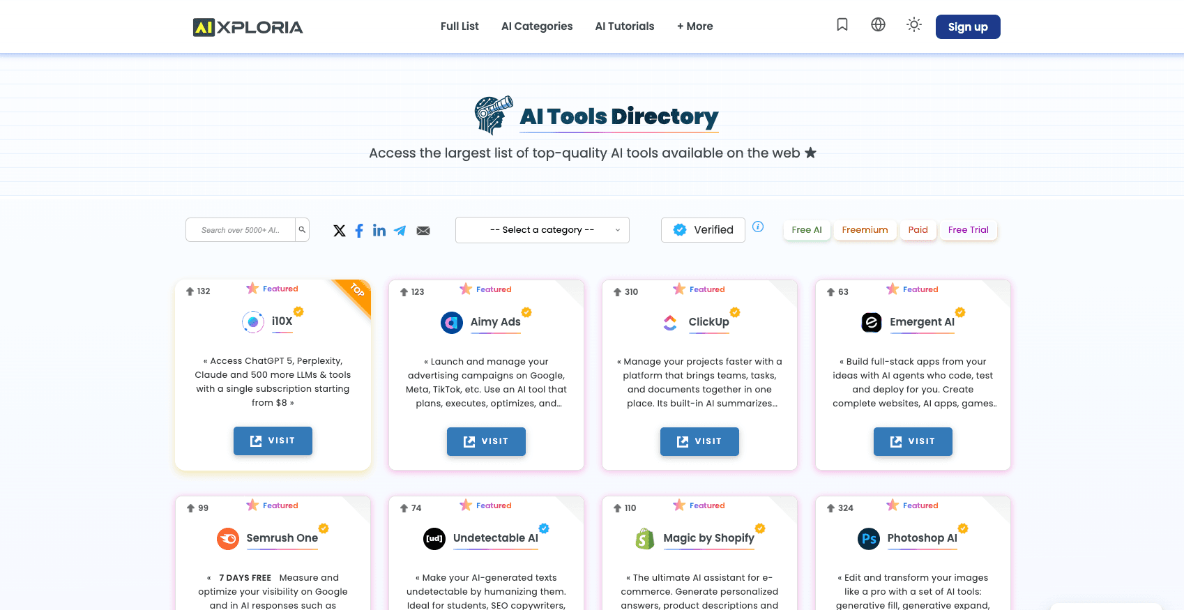 Aixploria website preview