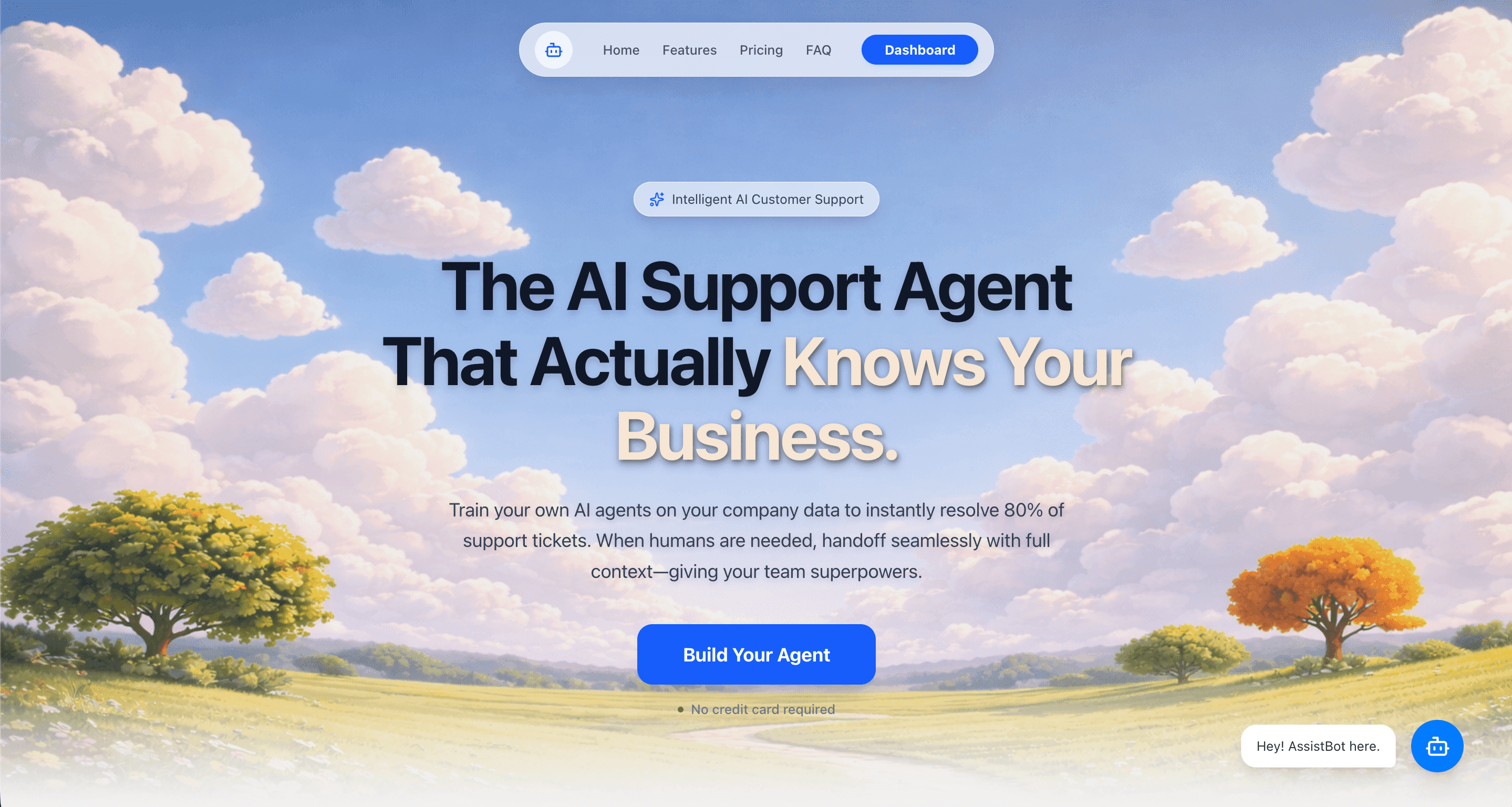 AssistBot interface screenshot