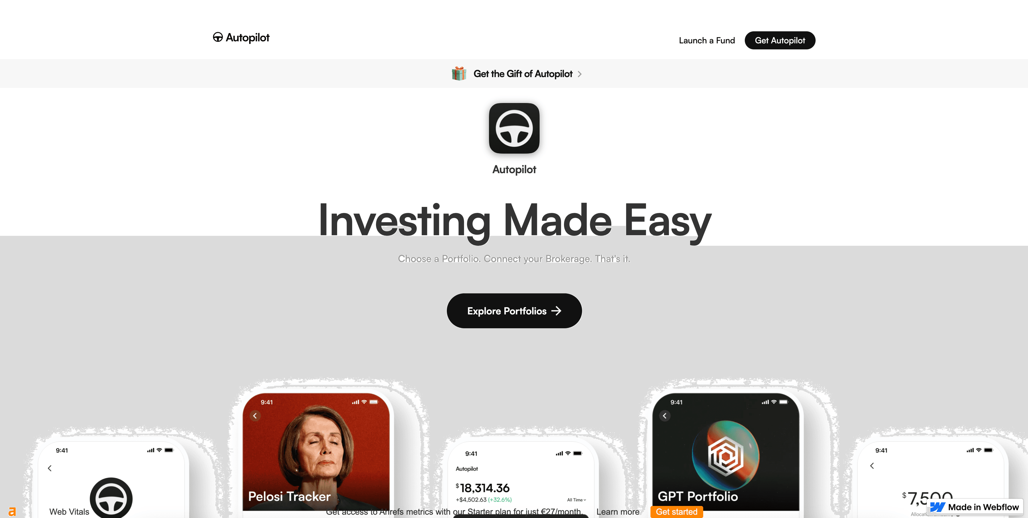 Autopilot App interface screenshot