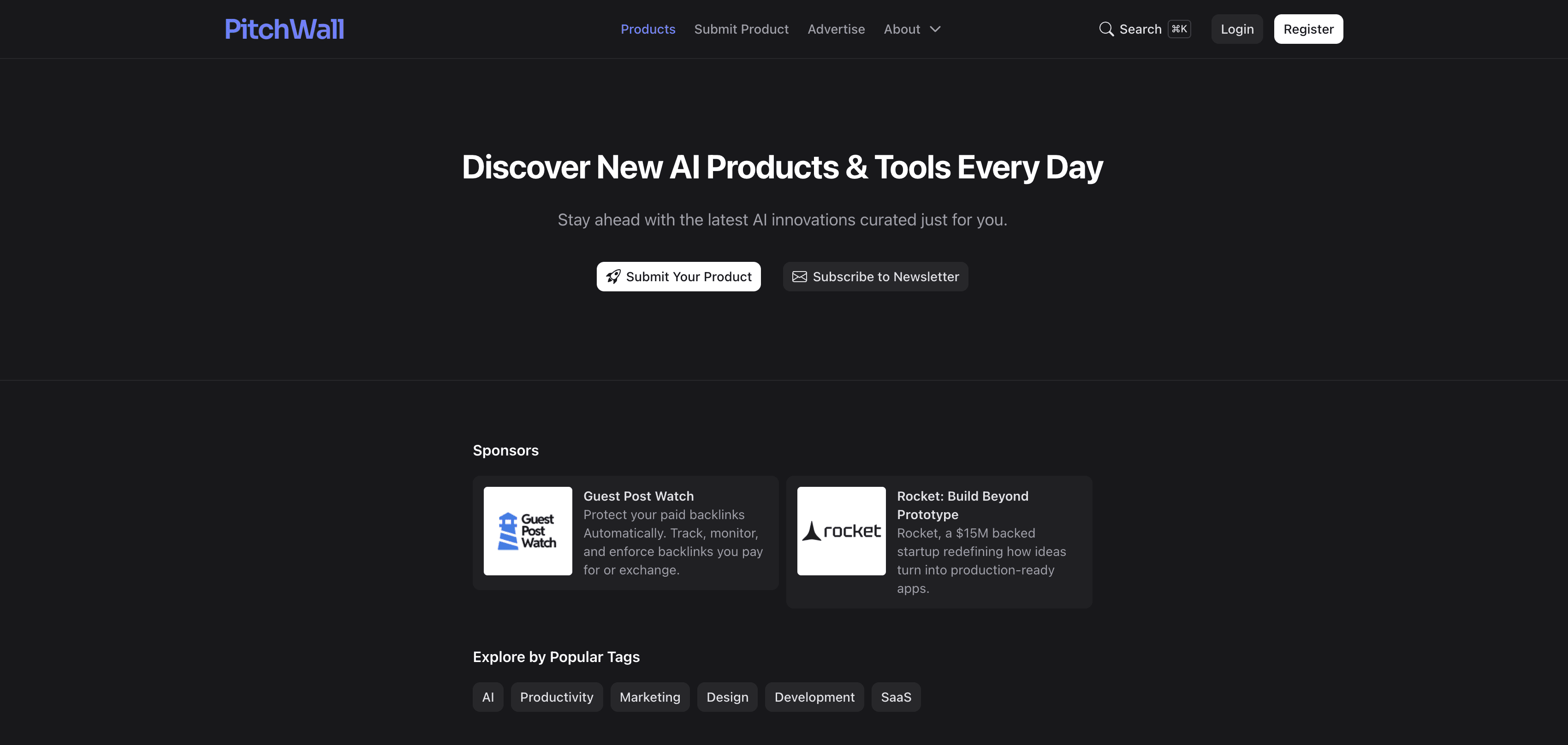 PitchWall website preview