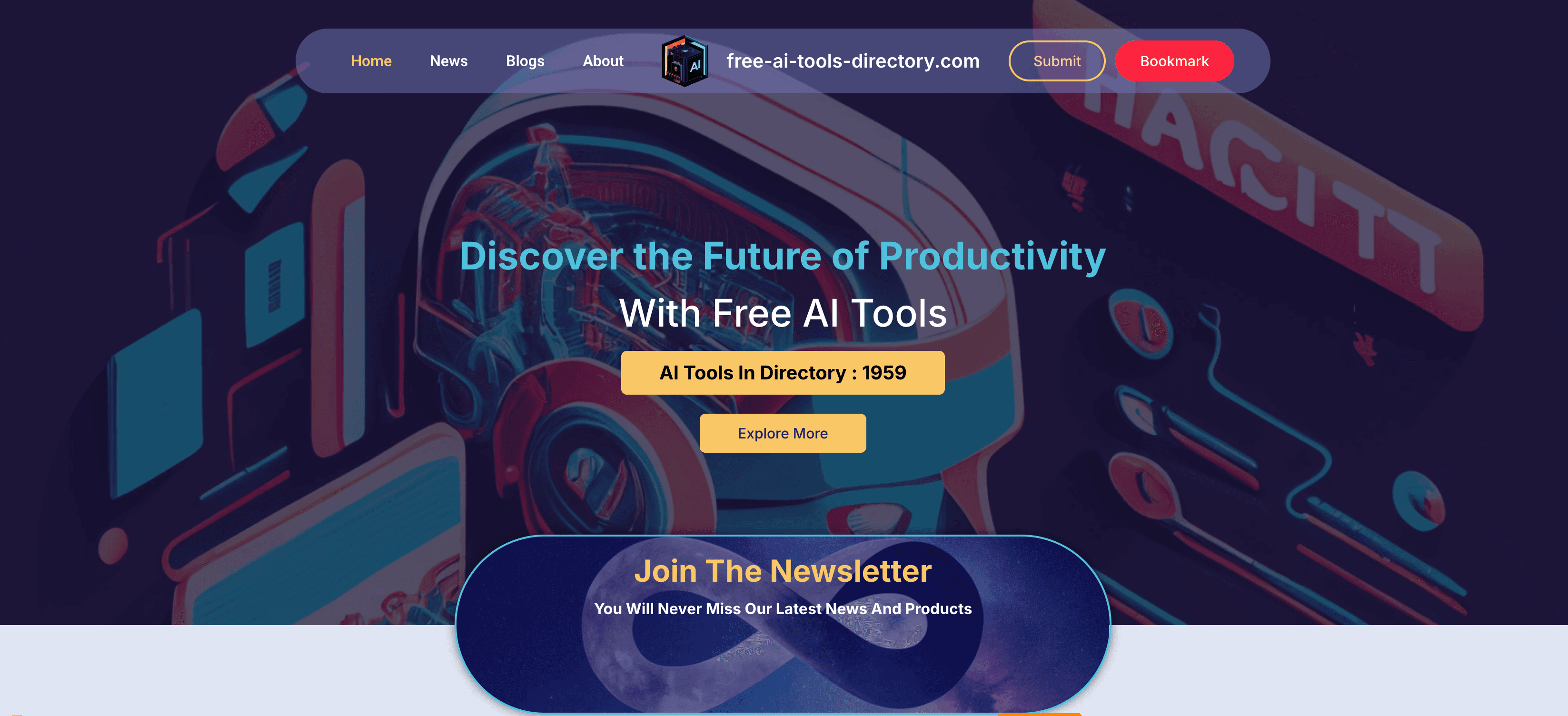 Free AI Tools website preview