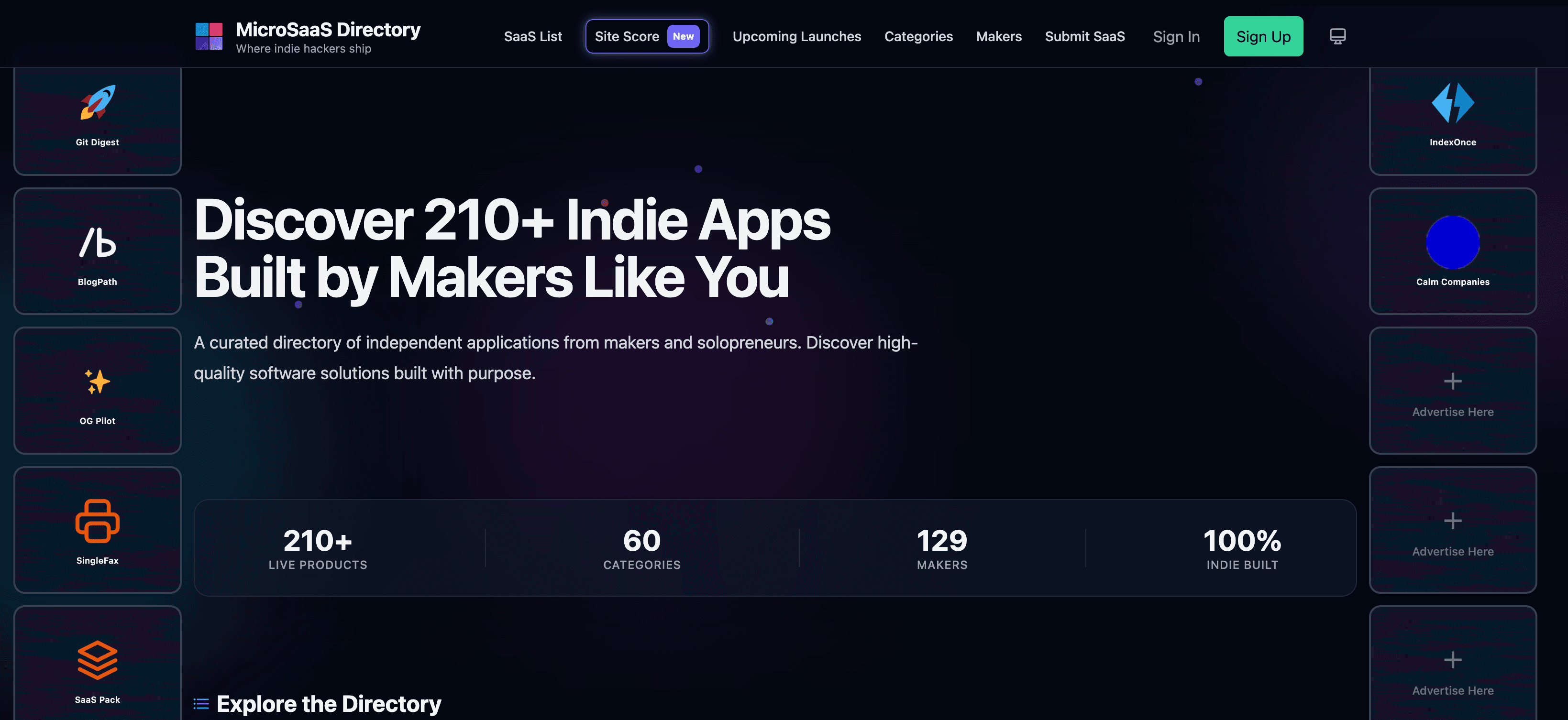 MicroSaaS Directory website preview