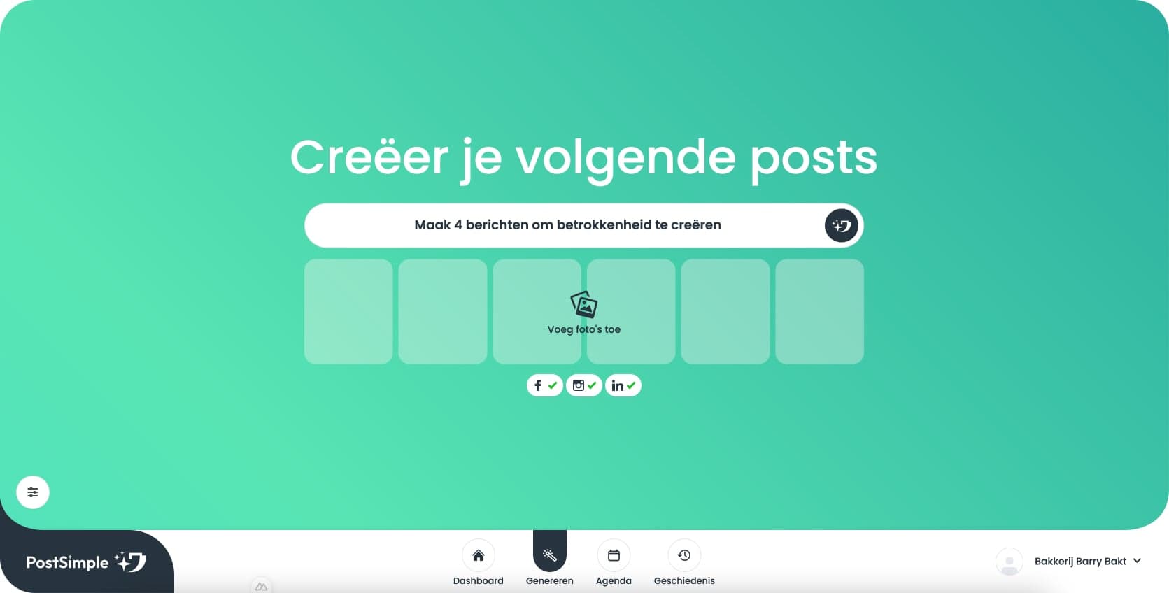 PostSimple interface screenshot