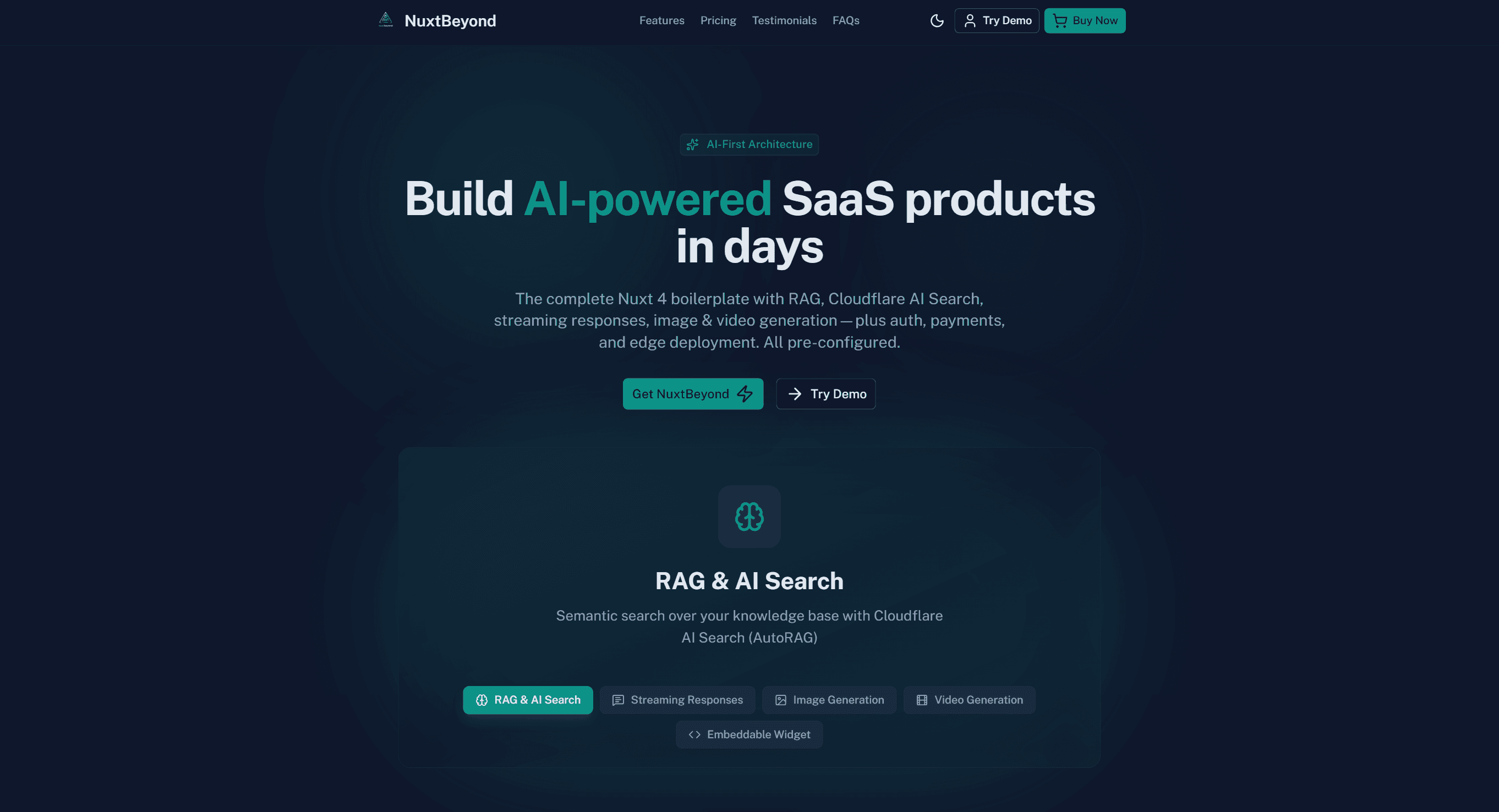NuxtBeyond interface screenshot