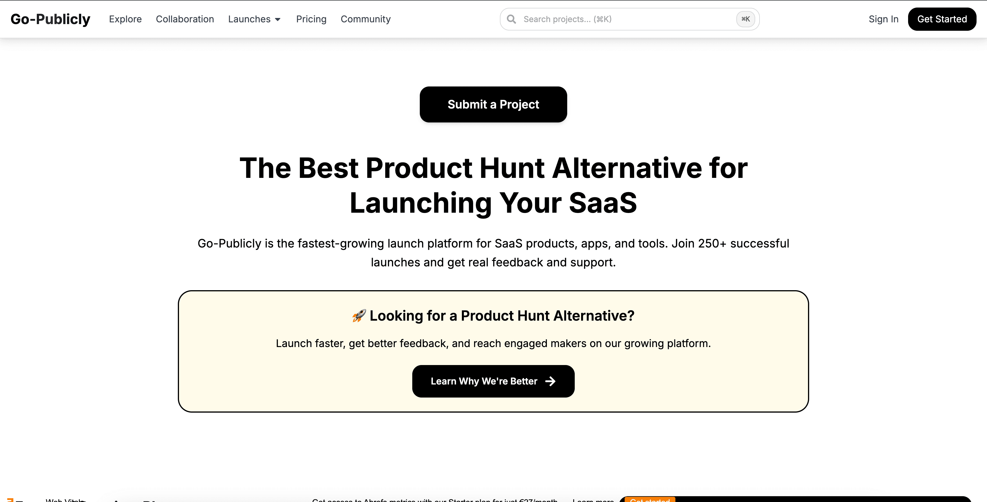 Go Publicly website preview