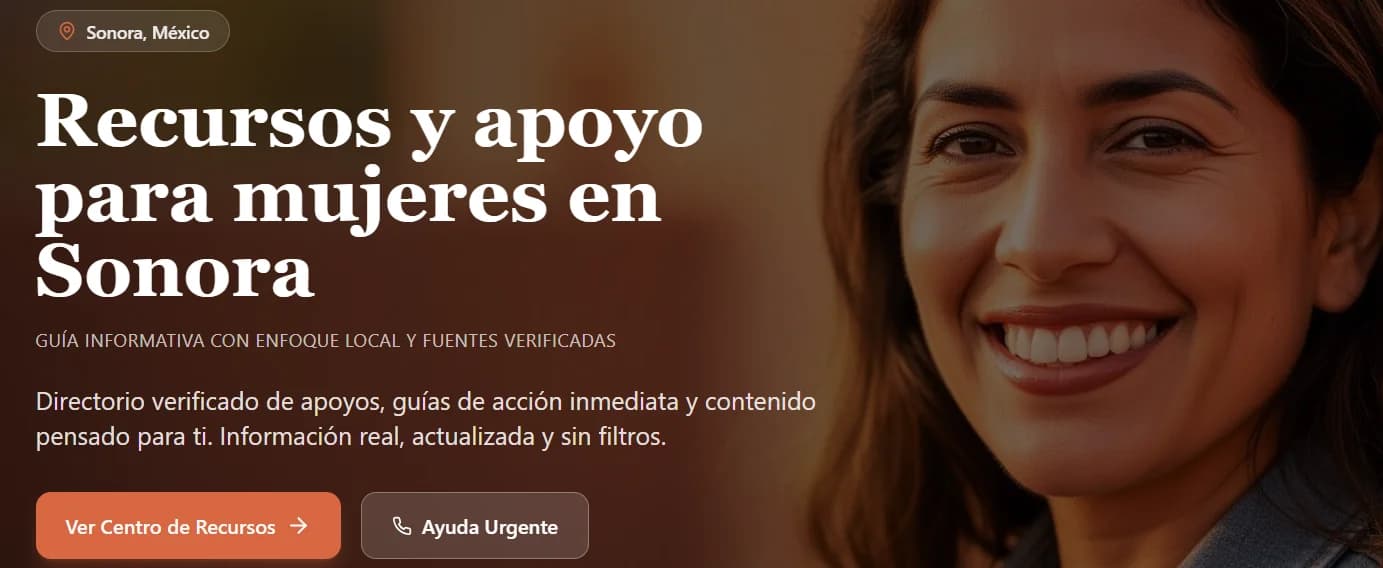 Mujer Sonora interface screenshot