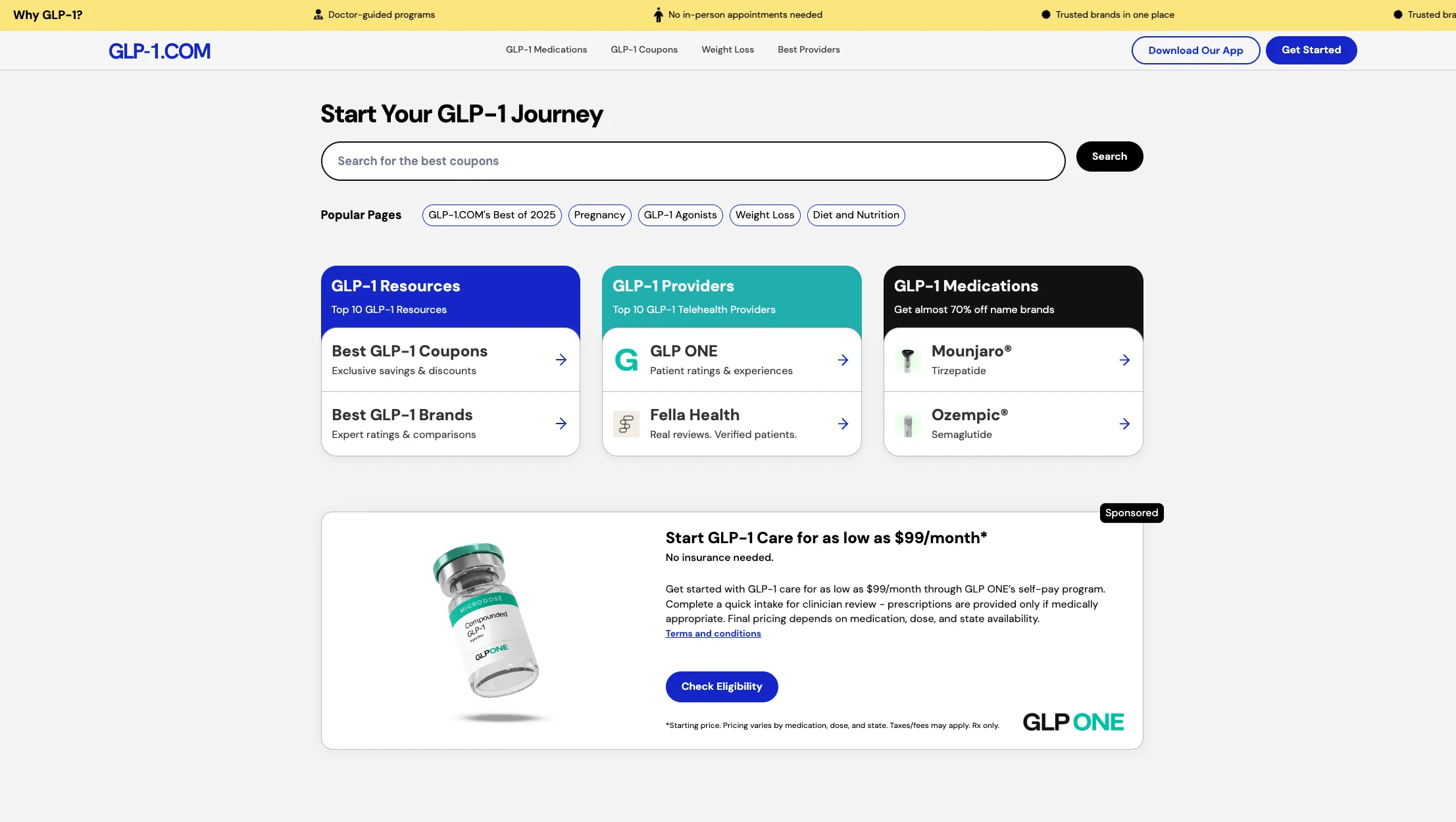 GLP-1 interface screenshot
