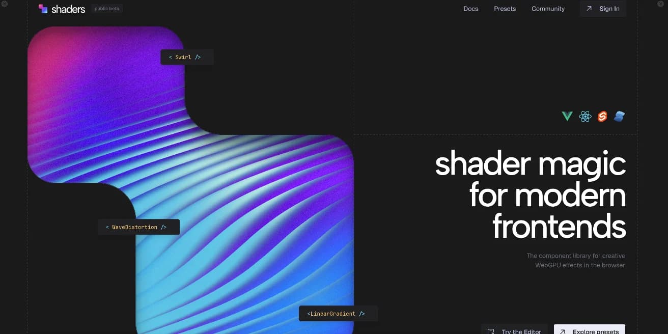Shaders interface screenshot
