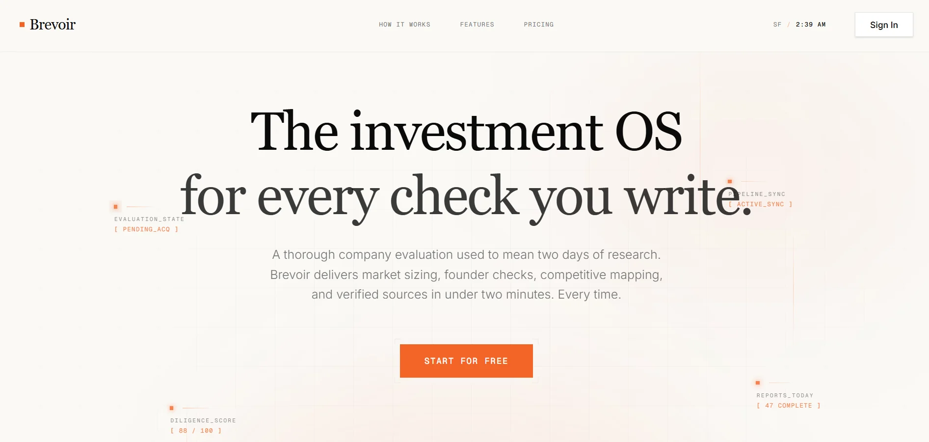 Brevoir interface screenshot