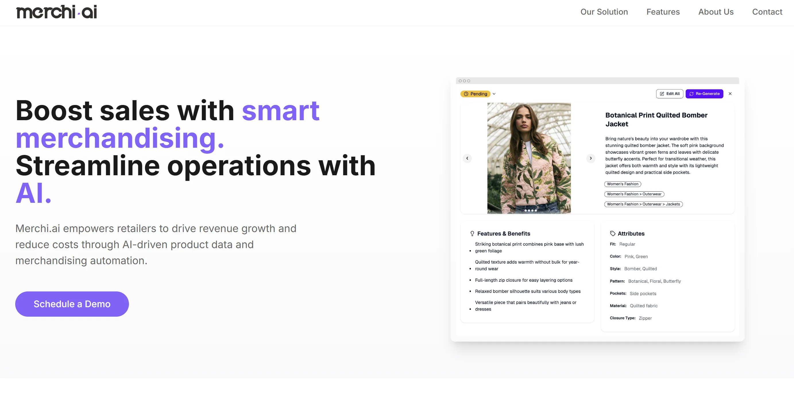 merchi.ai interface screenshot