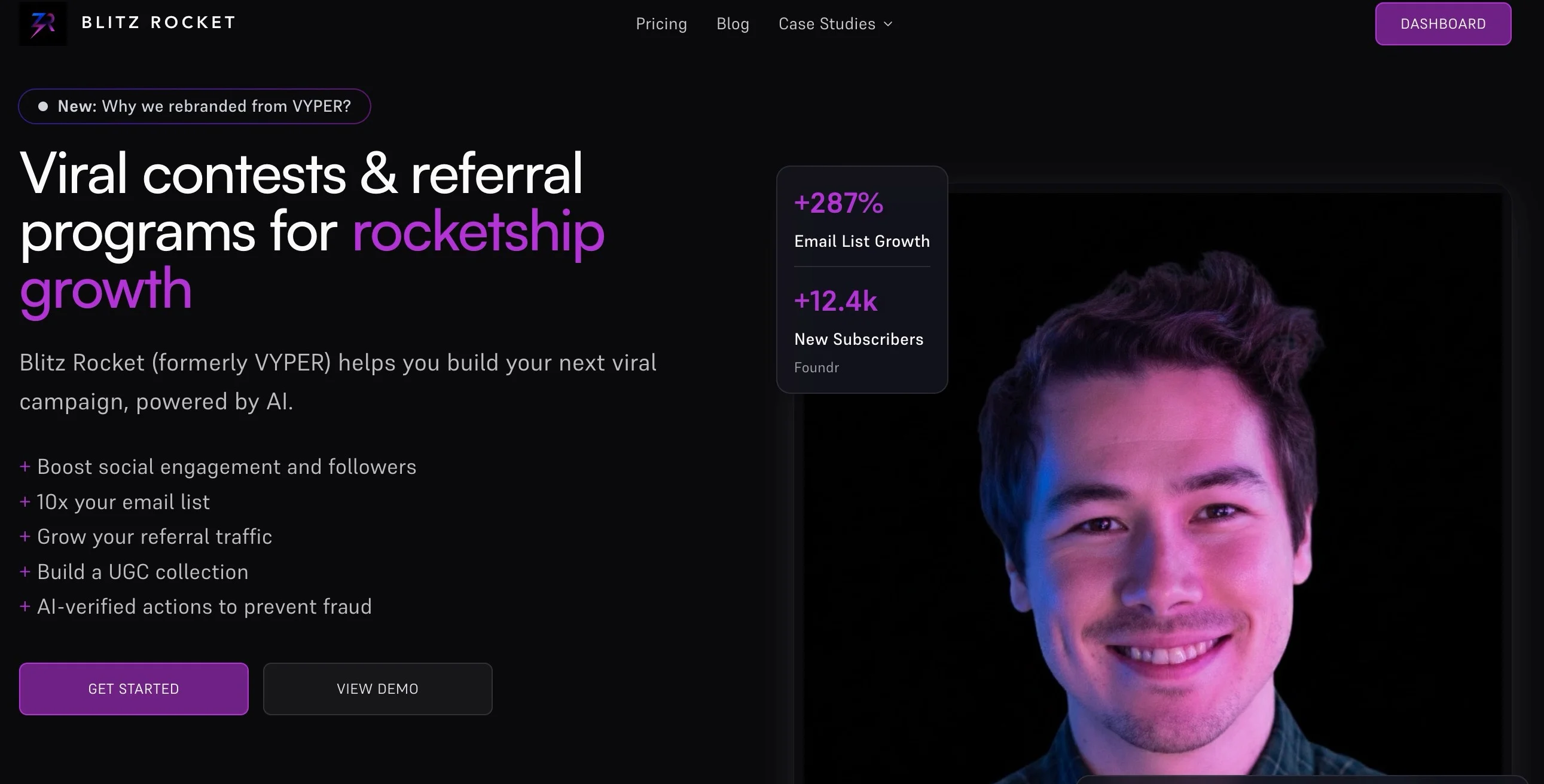 Blitz Rocket interface screenshot