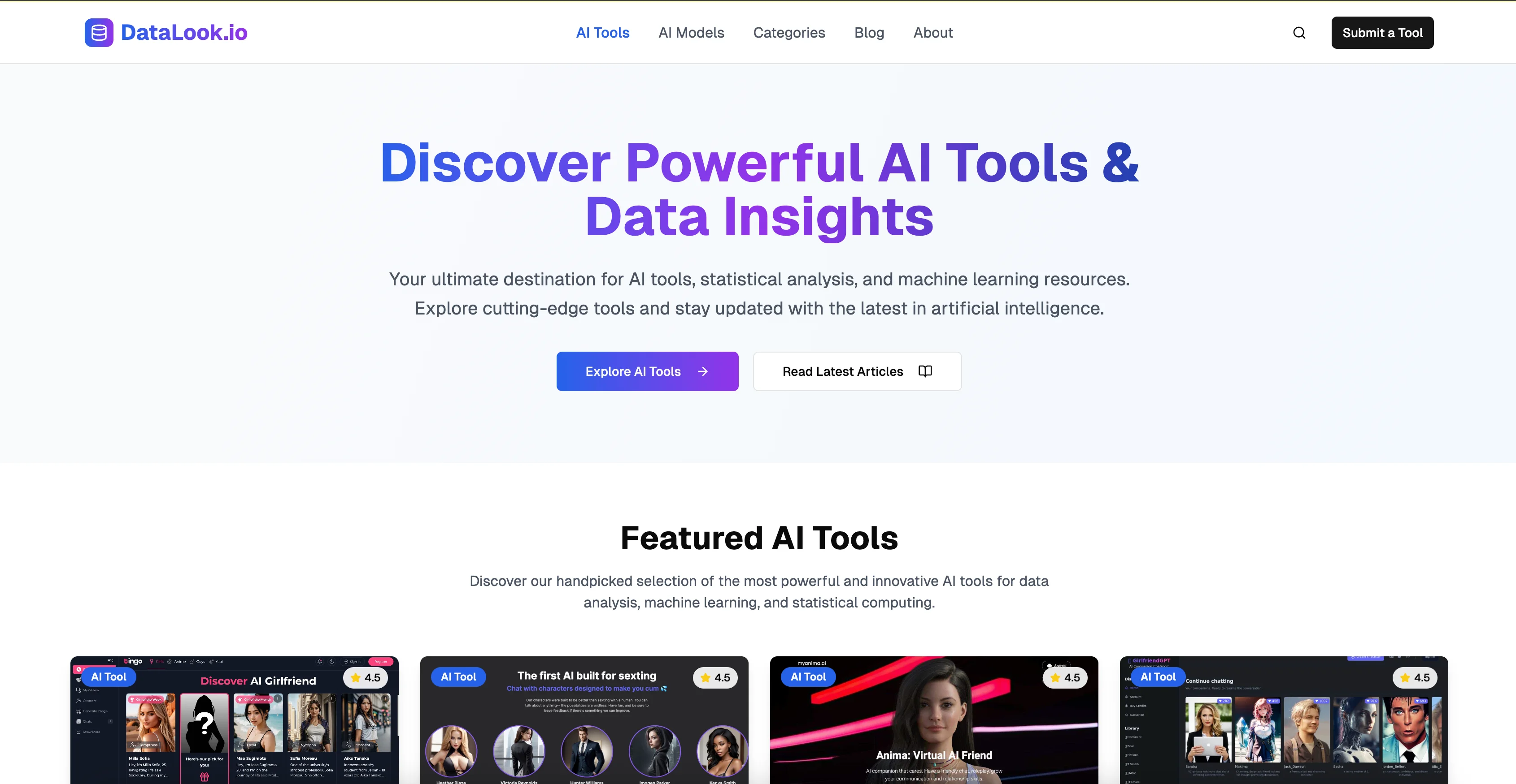 DataLook website preview