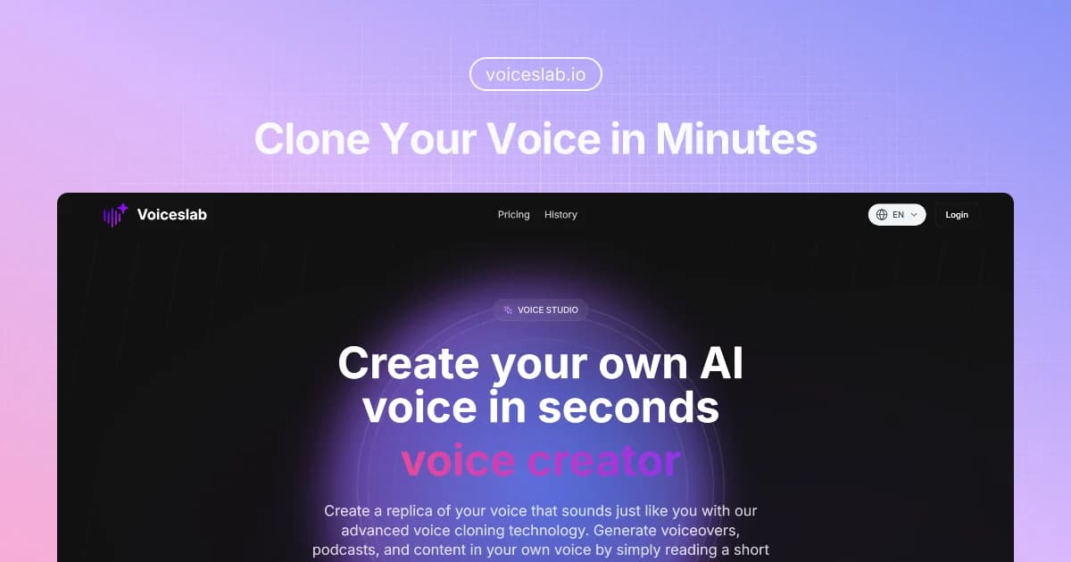 Voiceslab interface screenshot