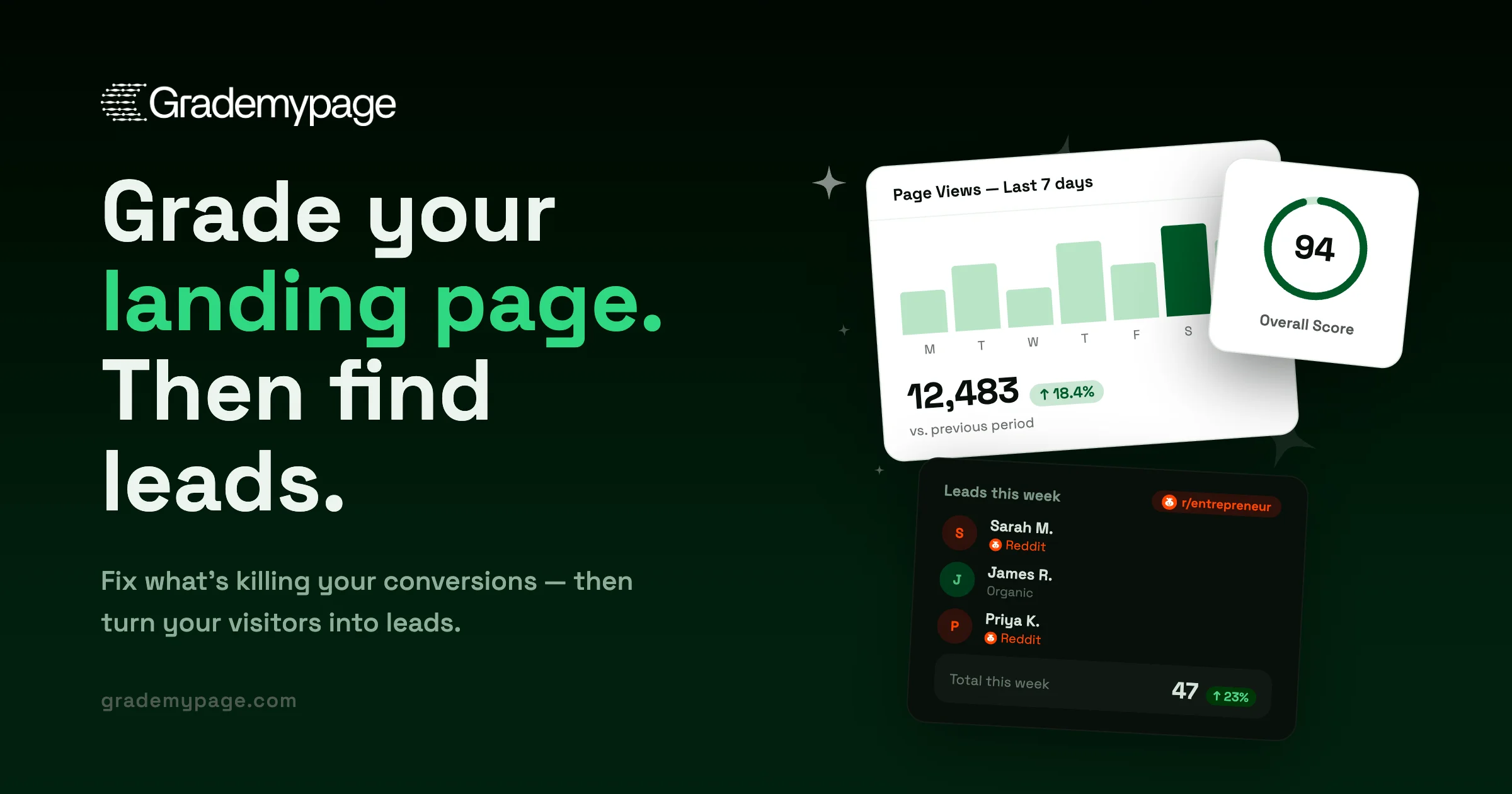 Grademypage interface screenshot