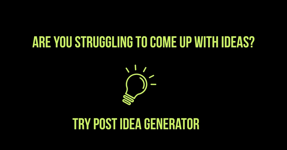Ideas Generator interface screenshot