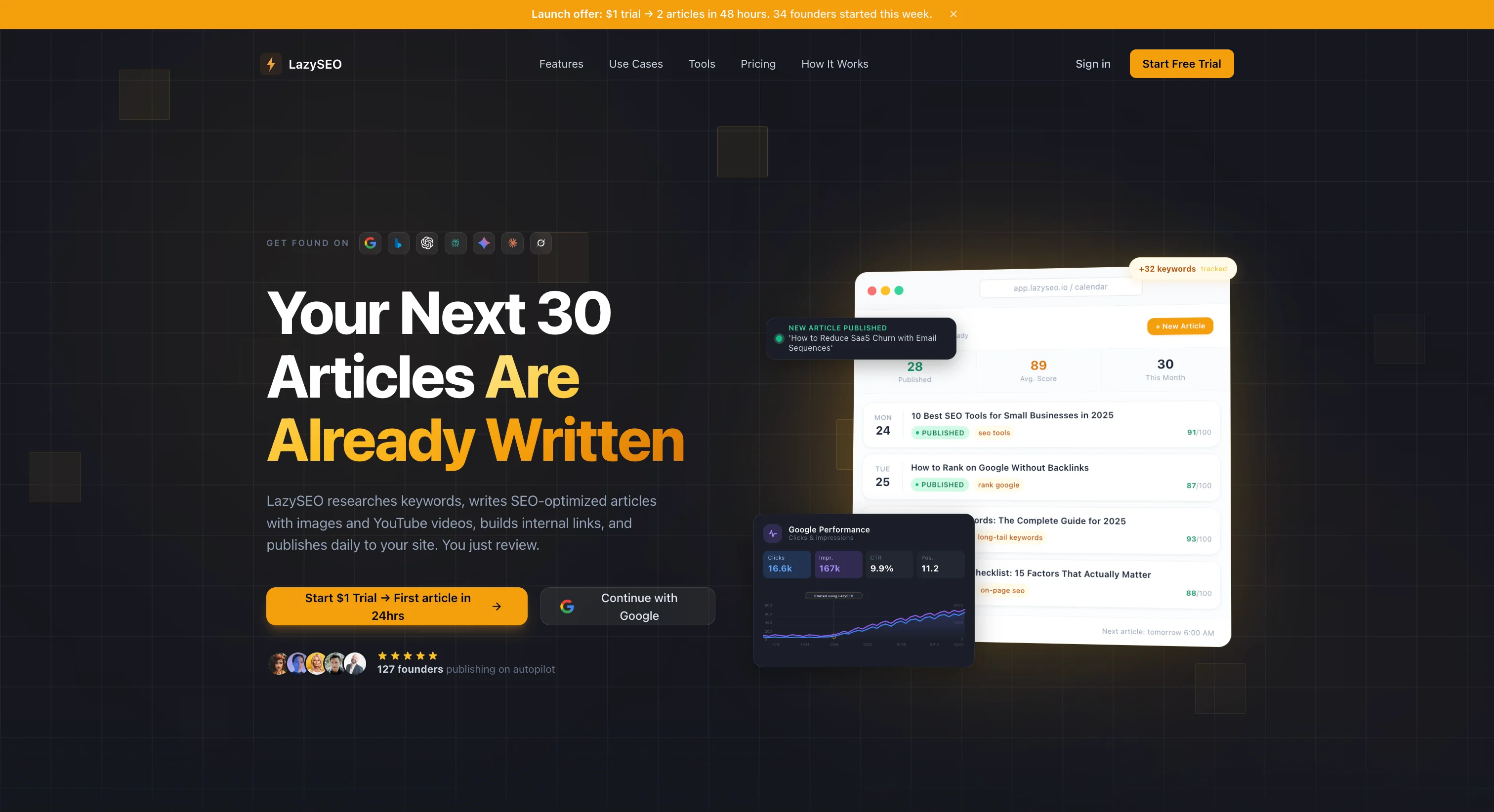 LazySEO interface screenshot