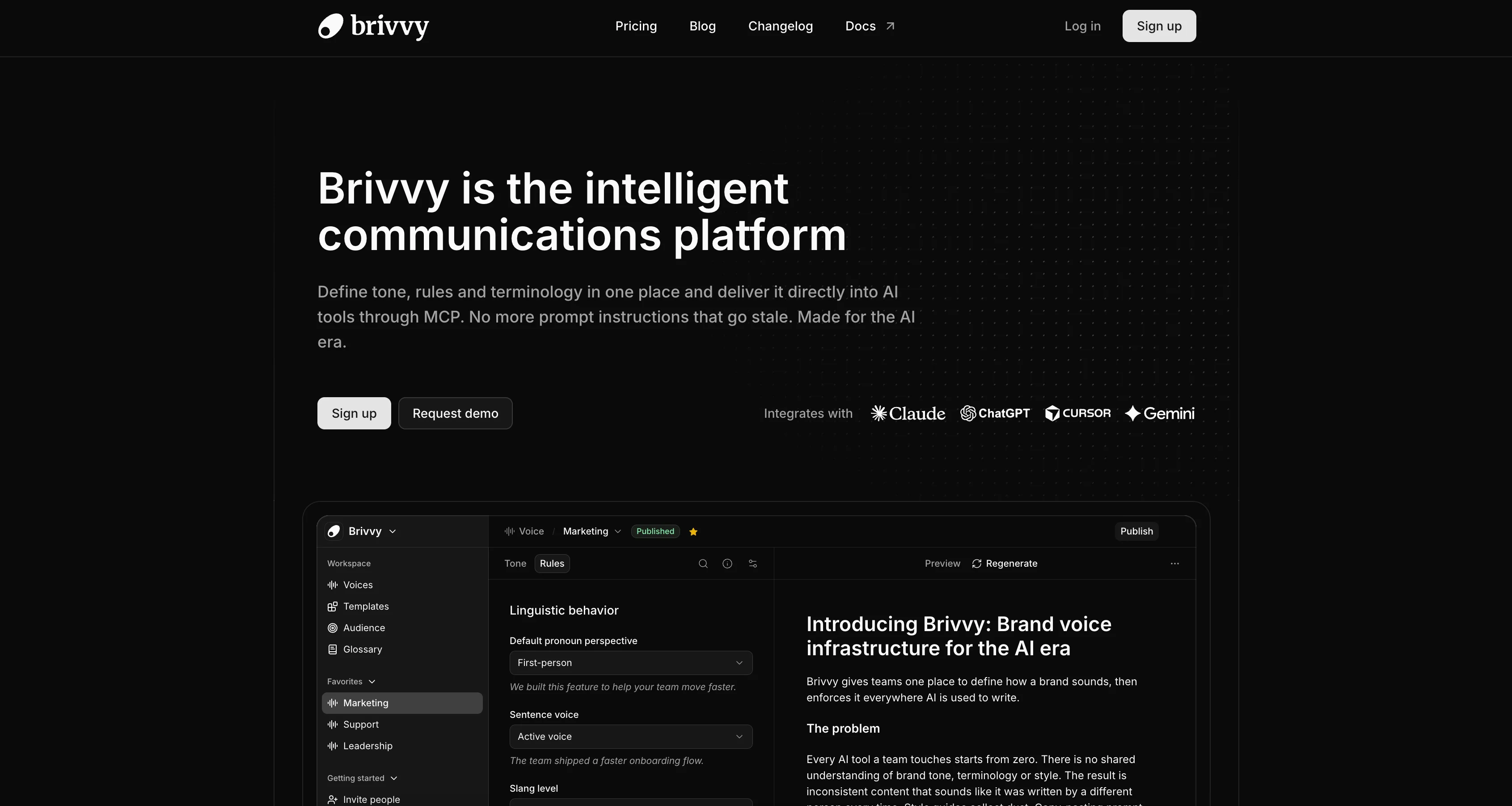 Brivvy interface screenshot