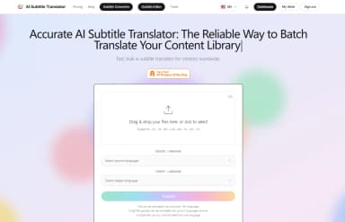 AI-Powered Subtitle Translator Batch Processing thumbnail