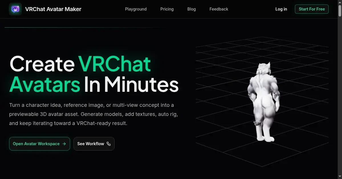 VRChat Avatar Maker interface screenshot