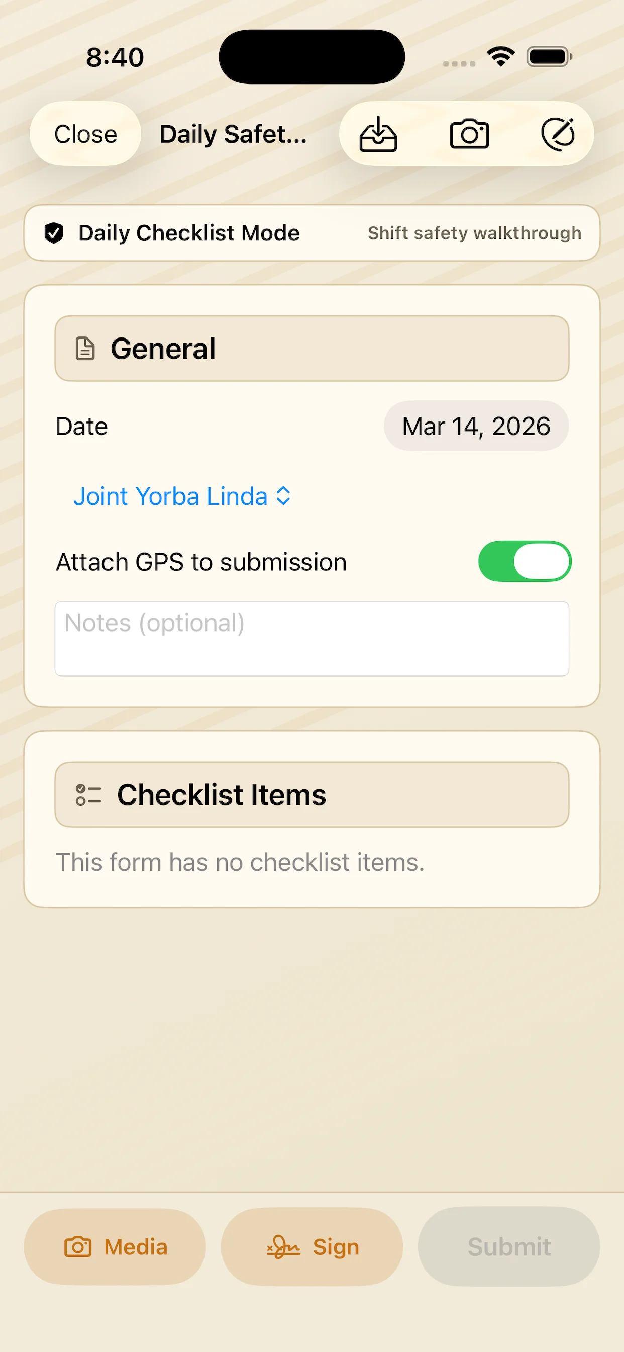 GoSafety interface screenshot