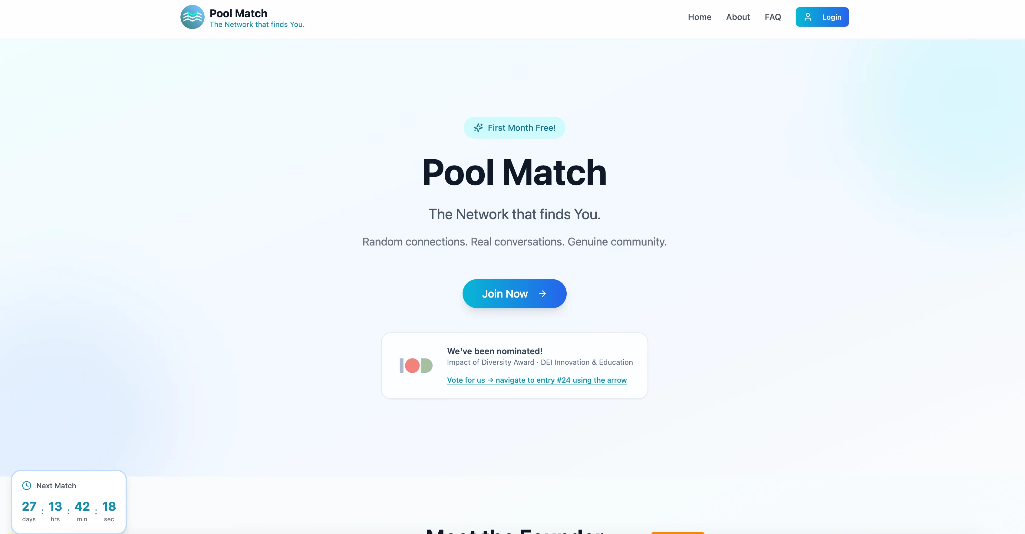 Pool Match interface screenshot